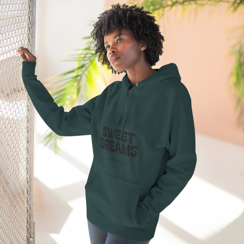 Cozy Sweet Dreams Hoodie, Fleece Pullover for Relaxation, Gift for Dreamers, Perfect for Sleepovers, Casual Wear