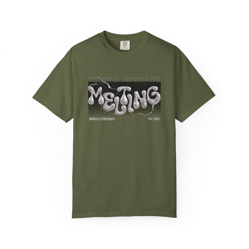 Melting Vibes Unisex Garment-Dyed T-shirt | Cool Graphic Tee for Art Lovers, Trendy Casual Wear, Unique Gift, Summer Style