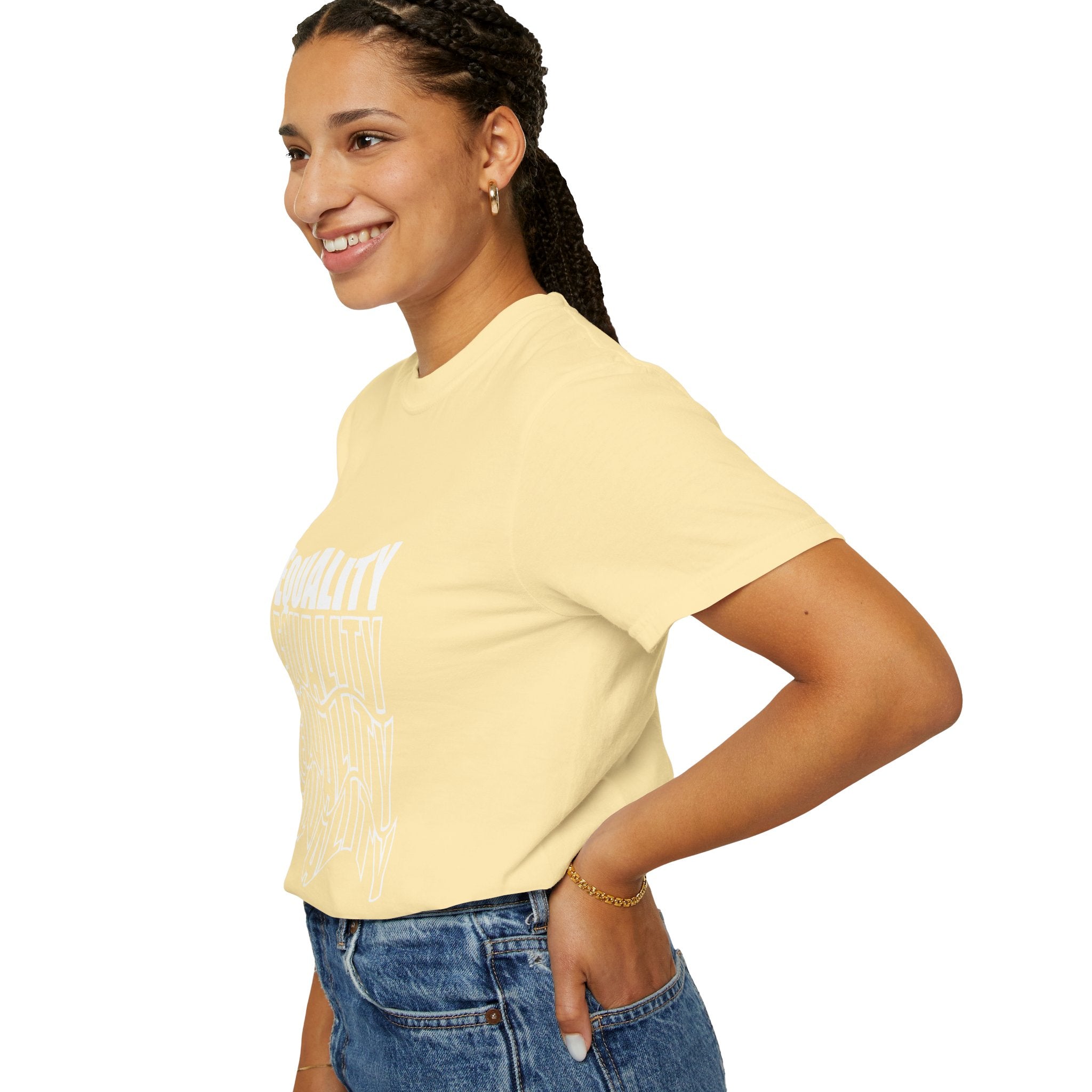 Equality Unisex Garment-Dyed T-shirt | Bold Statement Tee, LGBTQ+ Pride Apparel, Casual Wear, Gift for Activists, Equality Awareness