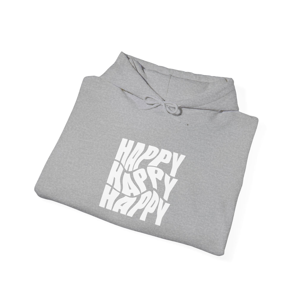 Happy Vibe Unisex Hoodie, Cozy Sweatshirt, Gift for Friends, Casual Wear, Birthday Gift, Everyday Comfort