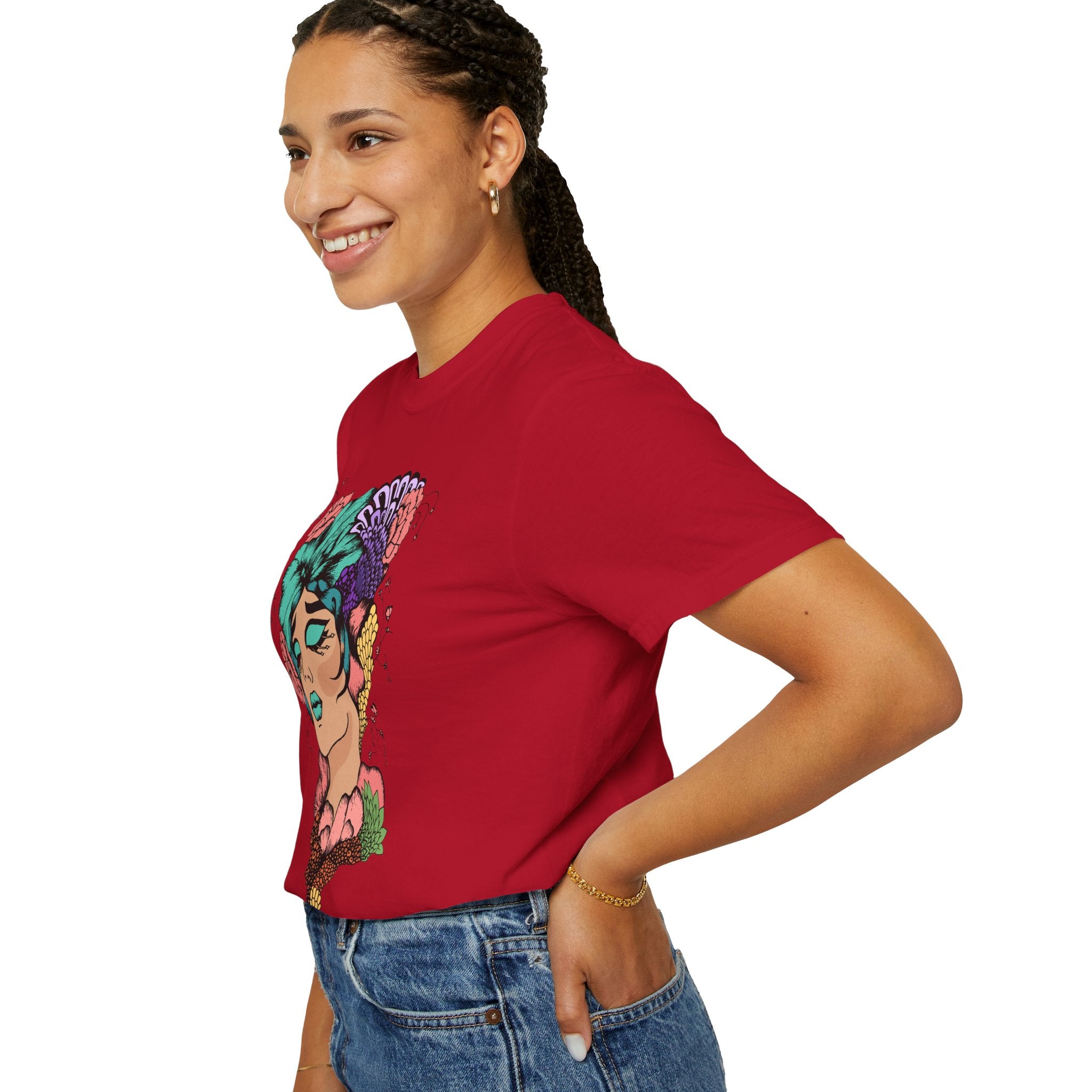 Floral Fantasy T-Shirt | Artistic Graphic Tee for Nature Lovers, Unique Gift, Casual Wear, Eco-Friendly Fashion