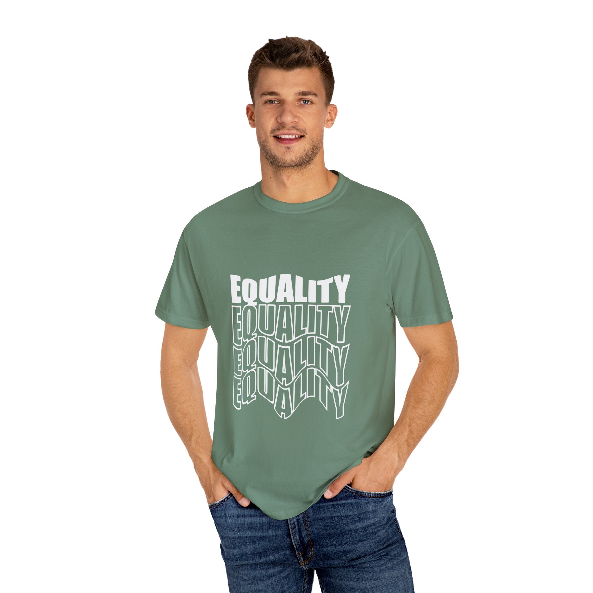 Equality Unisex Garment-Dyed T-shirt | Bold Statement Tee, LGBTQ+ Pride Apparel, Casual Wear, Gift for Activists, Equality Awareness
