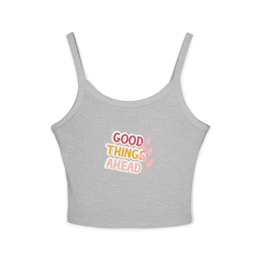 Optimistic Women's Spaghetti Strap Tank Top, Casual Summer Top, Inspirational Sleeveless Shirt, Gift for Her, Trendy Layering Piece