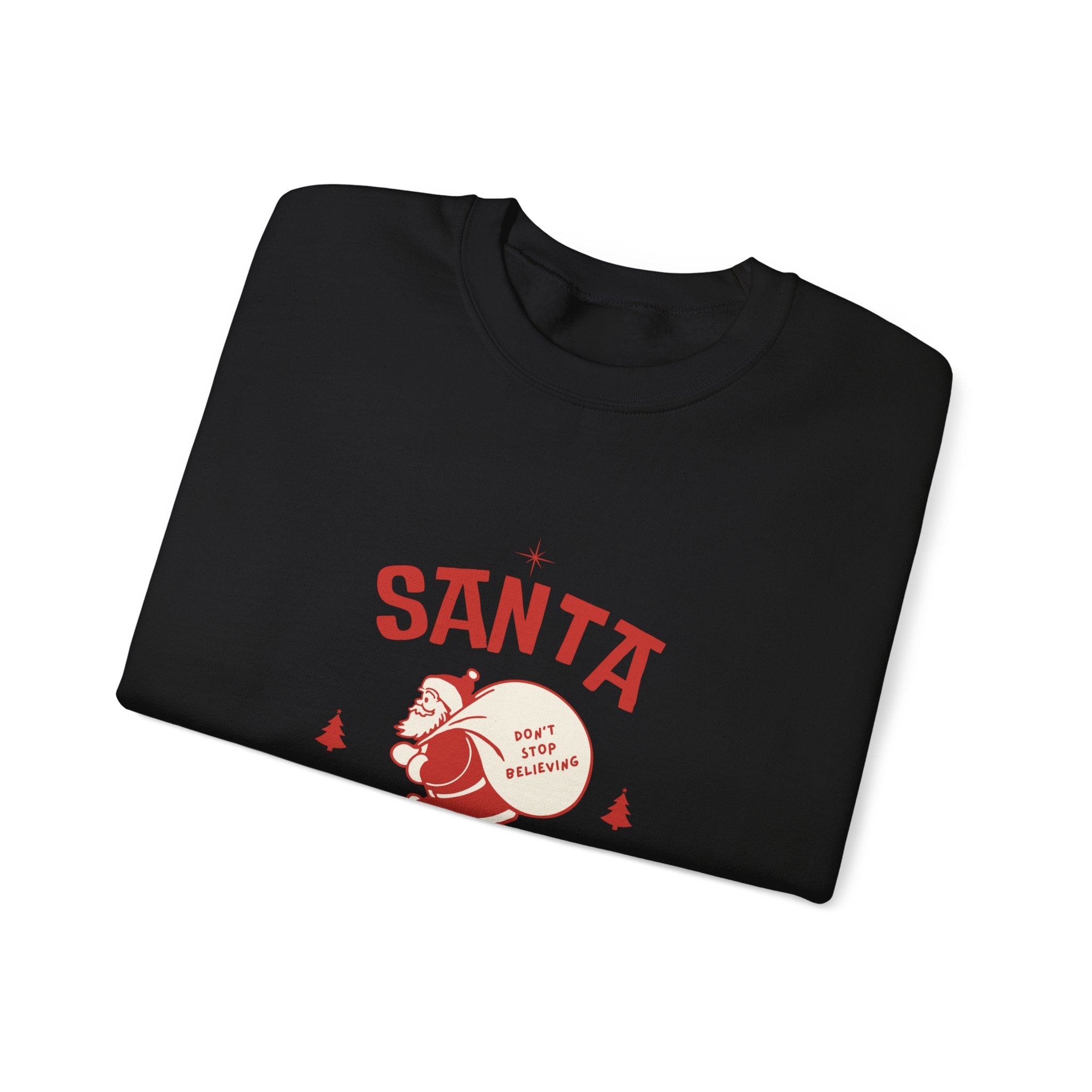 Santa Squad Crewneck Sweatshirt — Retro Santa Graphic Christmas Sweater