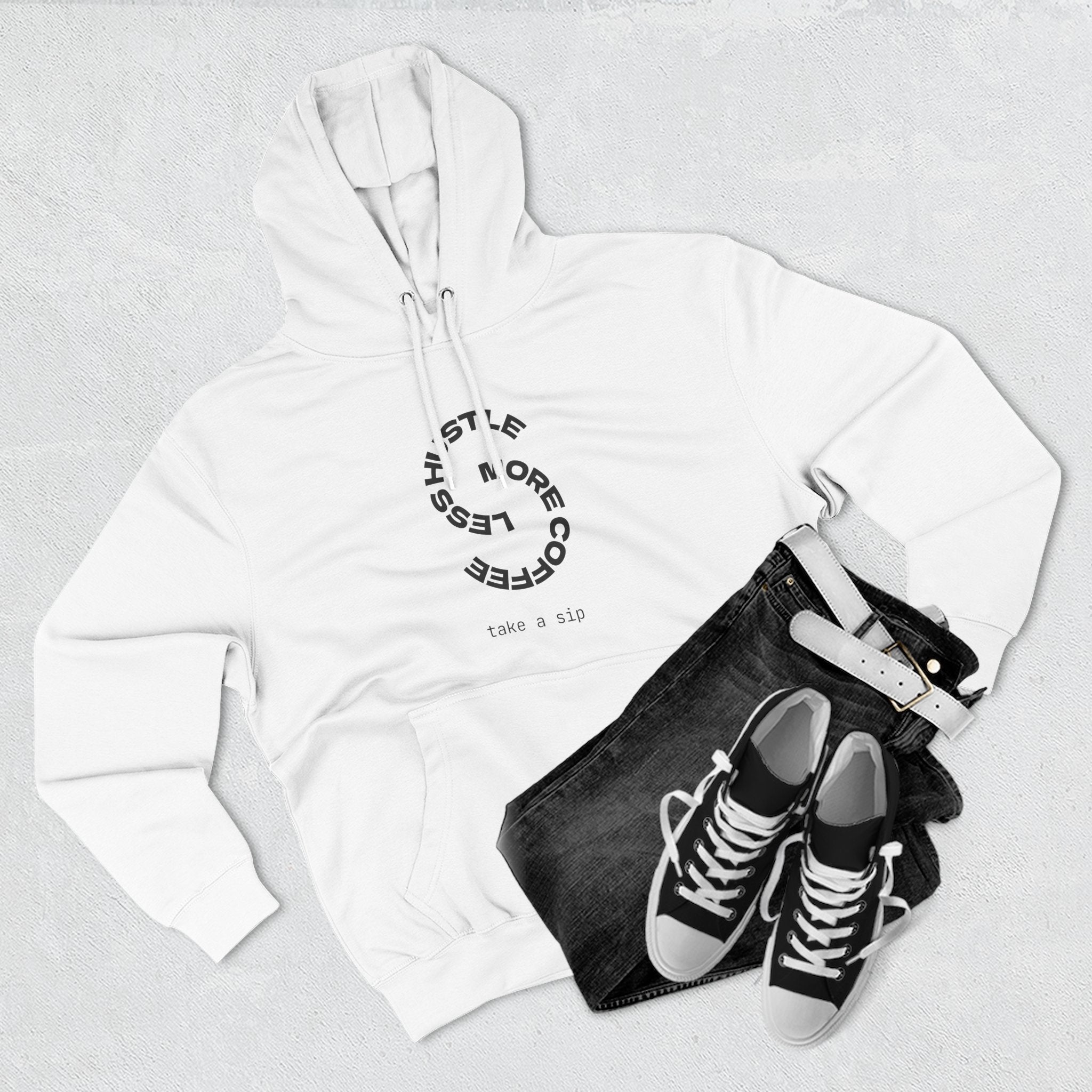 Cozy Coffee Lover's Hoodie, Fleece Sweatshirt, Relaxed Casual Wear, Gift for Coffee Enthusiasts, Perfect for Winter