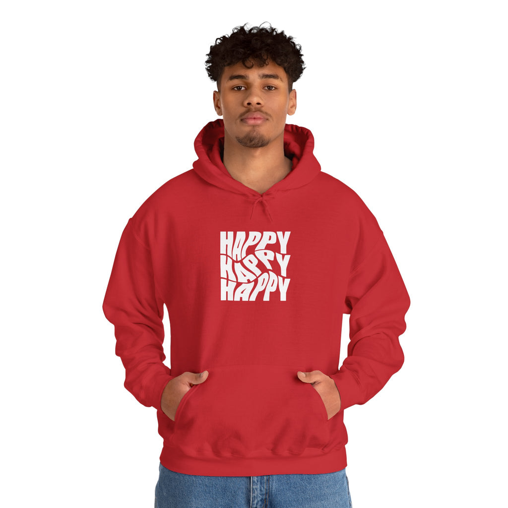 Happy Vibe Unisex Hoodie, Cozy Sweatshirt, Gift for Friends, Casual Wear, Birthday Gift, Everyday Comfort