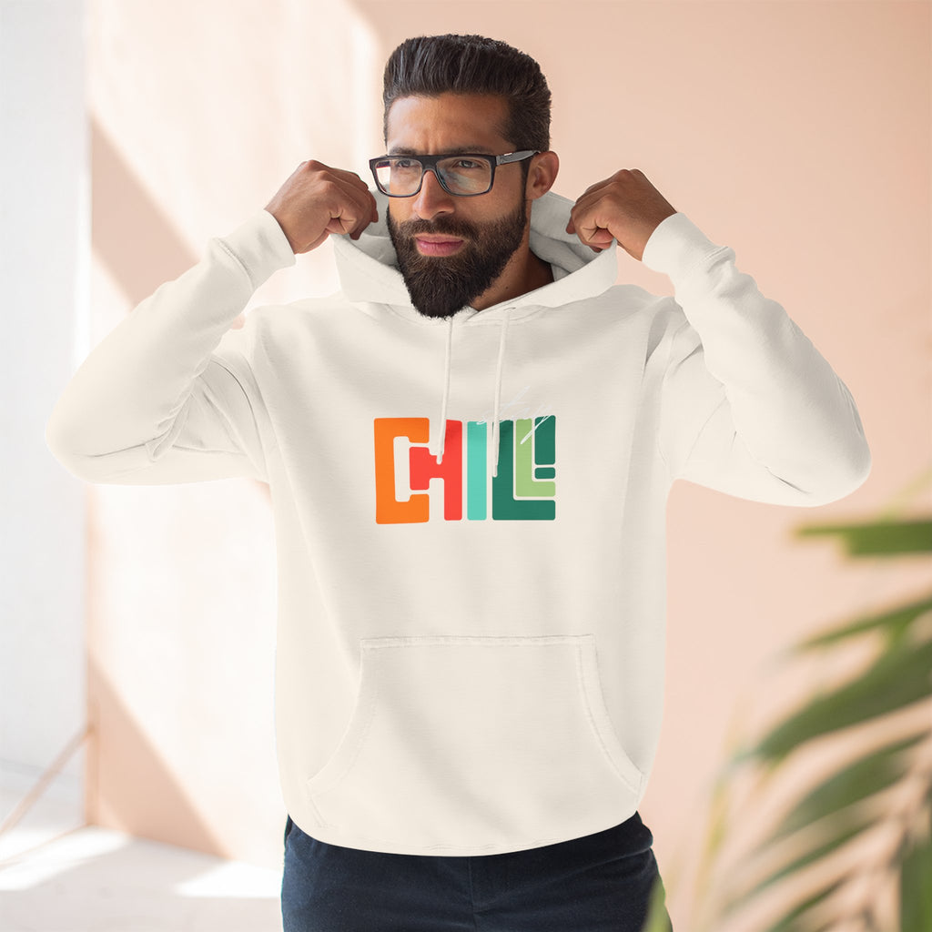 Chill Vibes Three-Panel Fleece Hoodie | Cozy Sweatshirt for Relaxation, Perfect for Gifts, Fashion, and Casual Wear