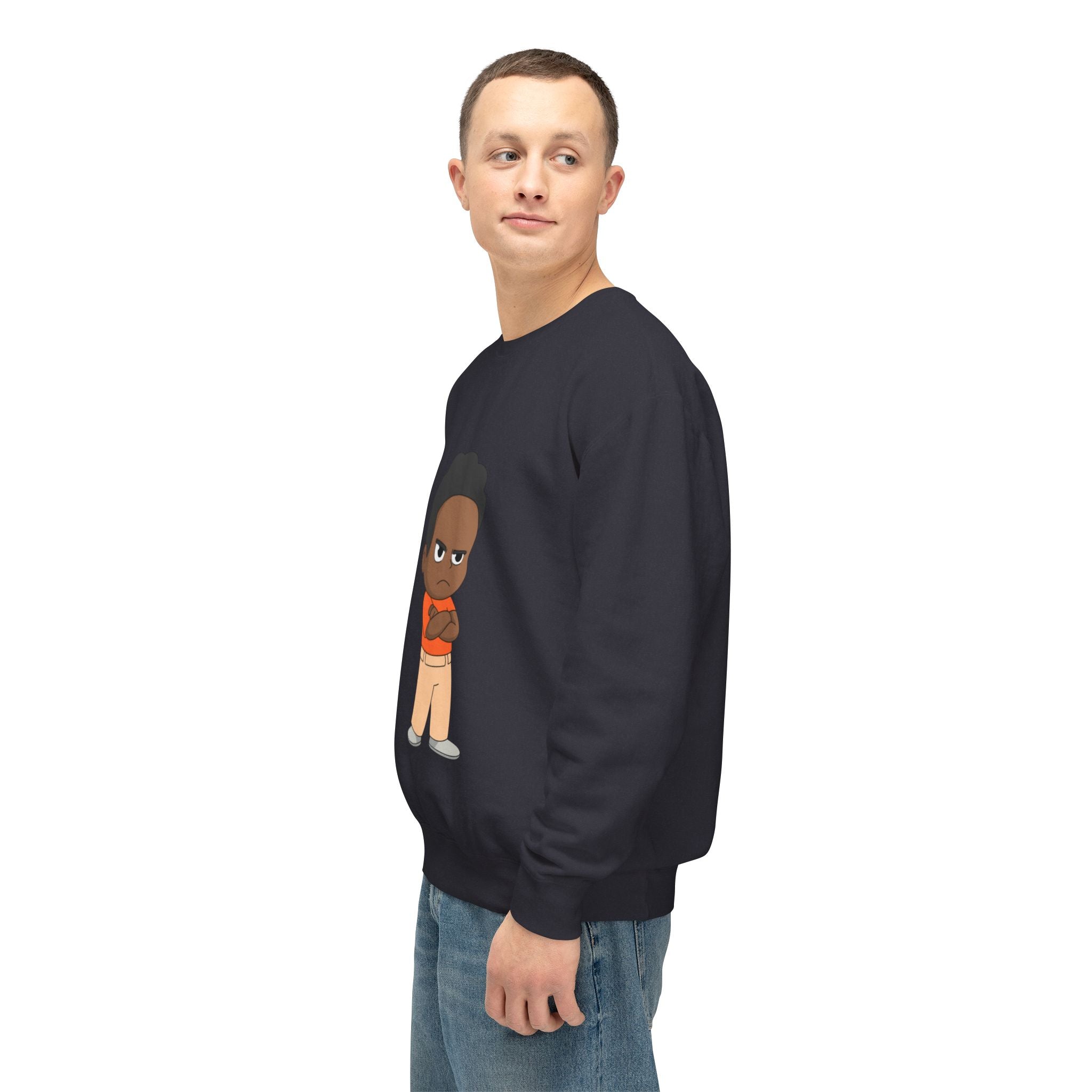 Playful Cartoon Crewneck Sweatshirt | Funny Lightweight Sweatshirt for Kids & Teens, Birthday Gift, Casualwear, Seasonal Comfort