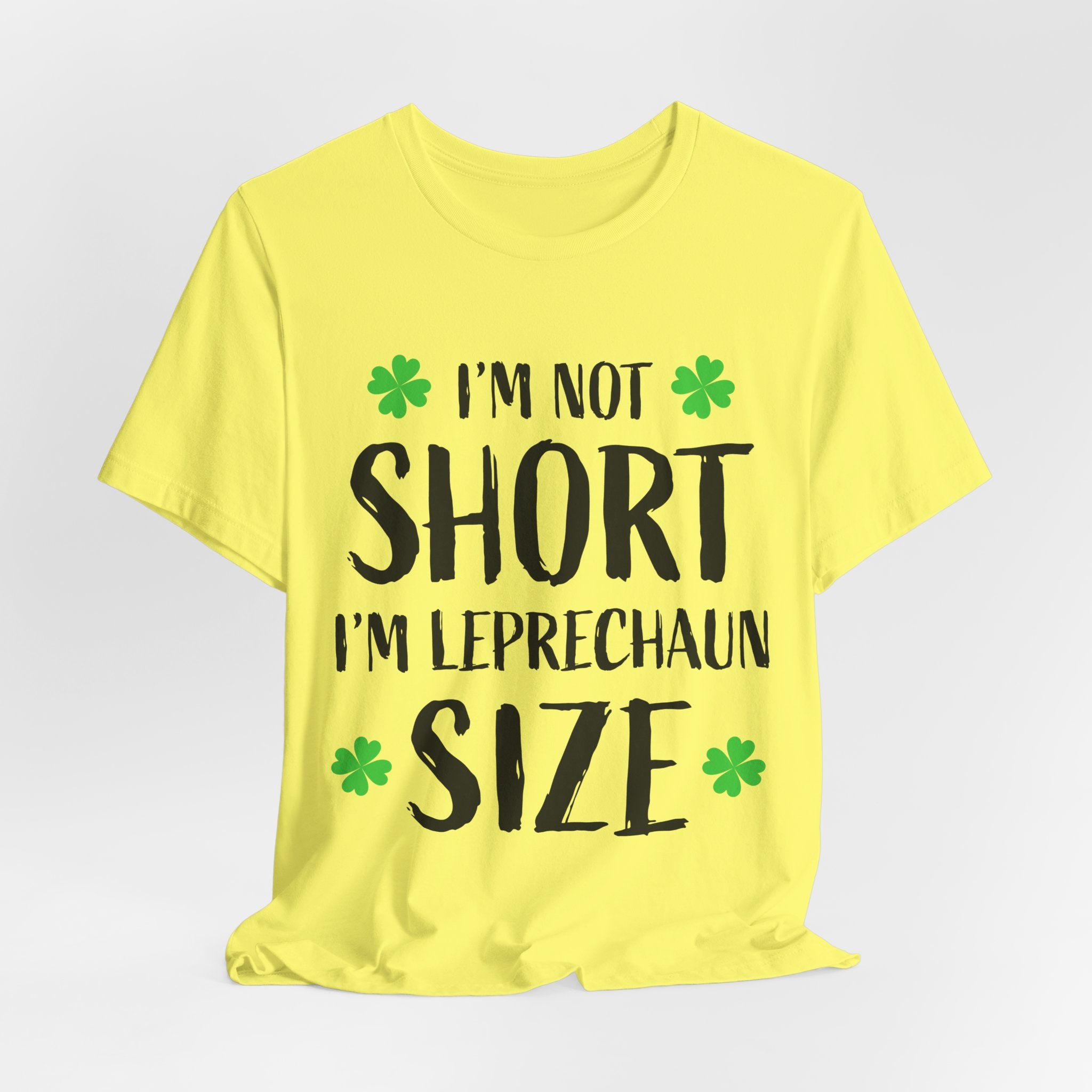 St. Patrick's Day Tee, Leprechaun Size Shirt, Unisex Graphic Tee, Funny Irish T-shirt, Short Stature Humor Apparel