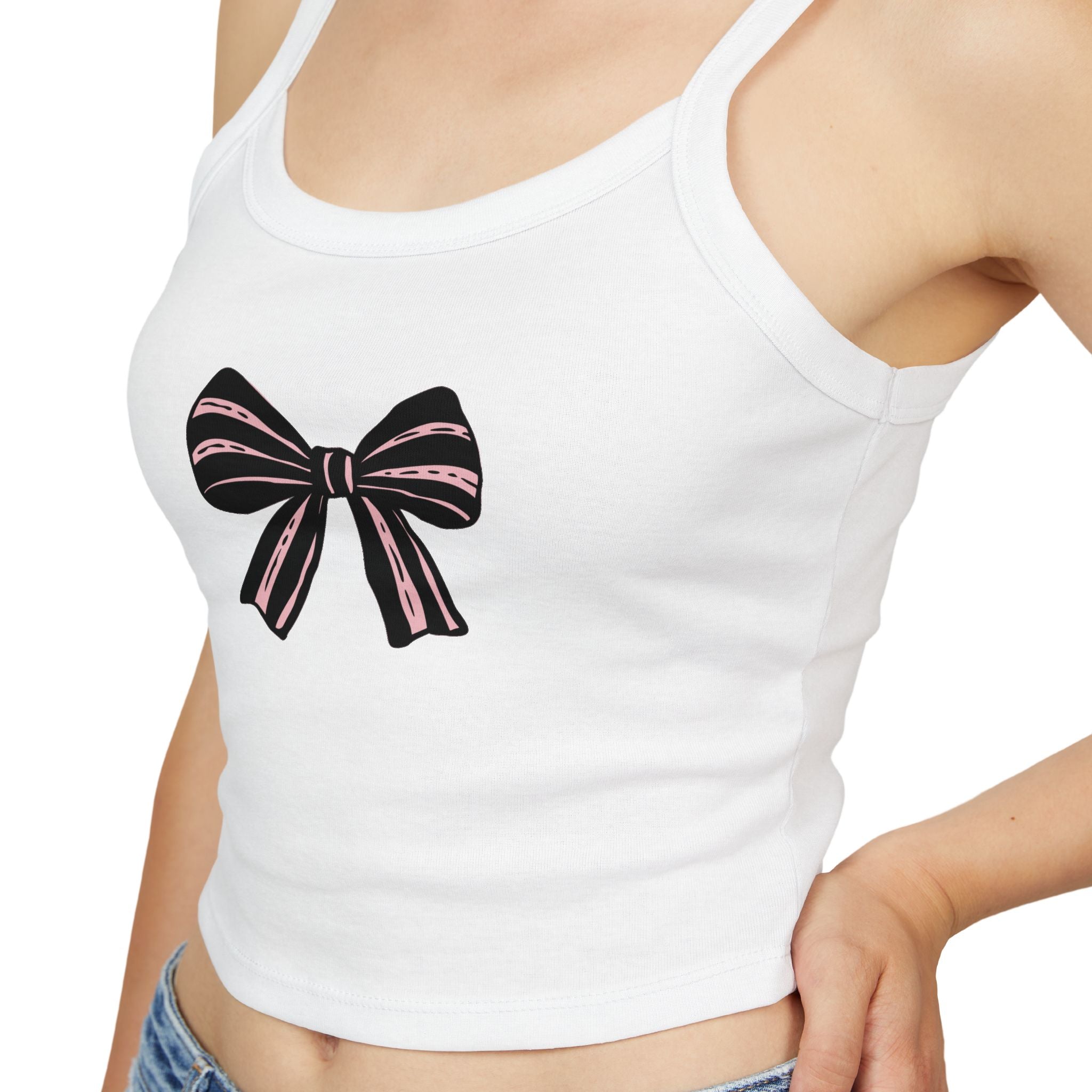 Chic Bow Design Women's Spaghetti Strap Tank Top, Casual Summer Top, Lightweight Sleepwear, Stylish Layering Piece, Gifts for Her, [...]