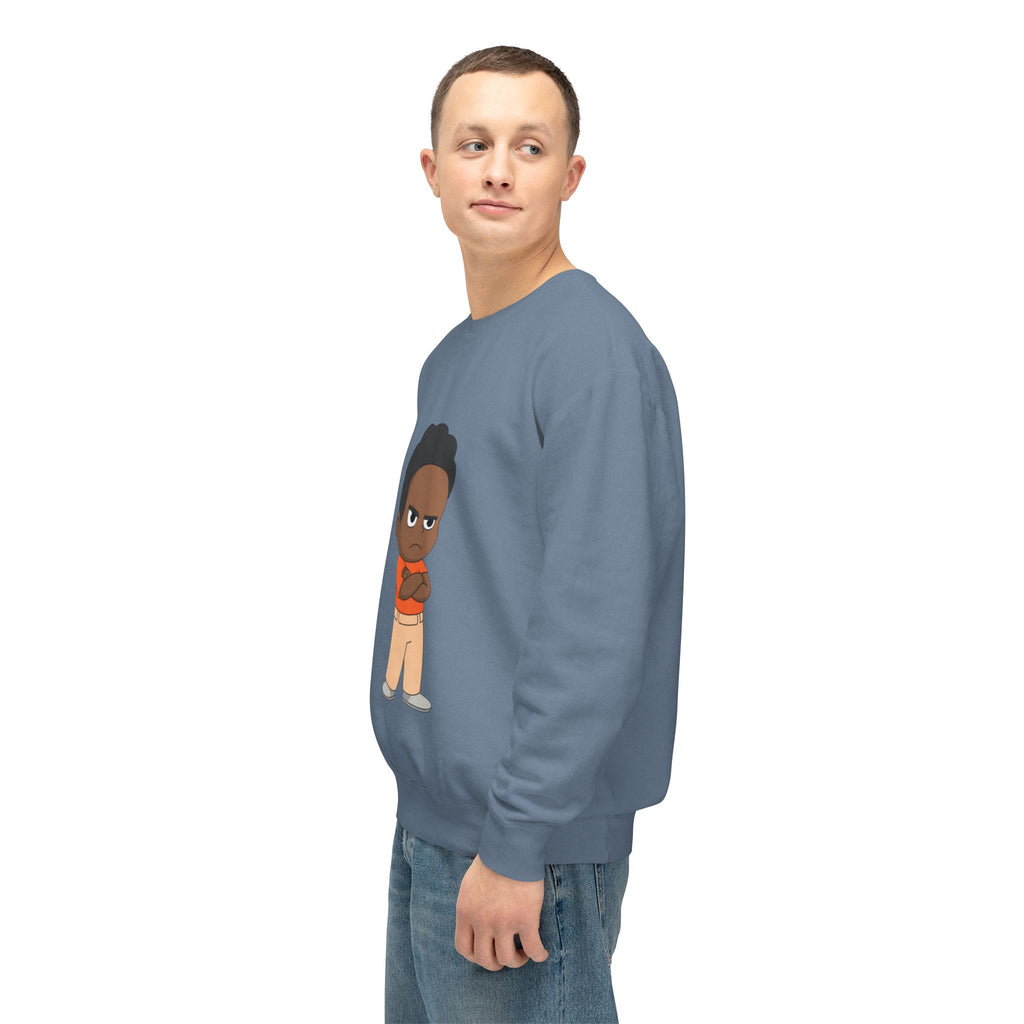 Playful Cartoon Crewneck Sweatshirt | Funny Lightweight Sweatshirt for Kids & Teens, Birthday Gift, Casualwear, Seasonal Comfort