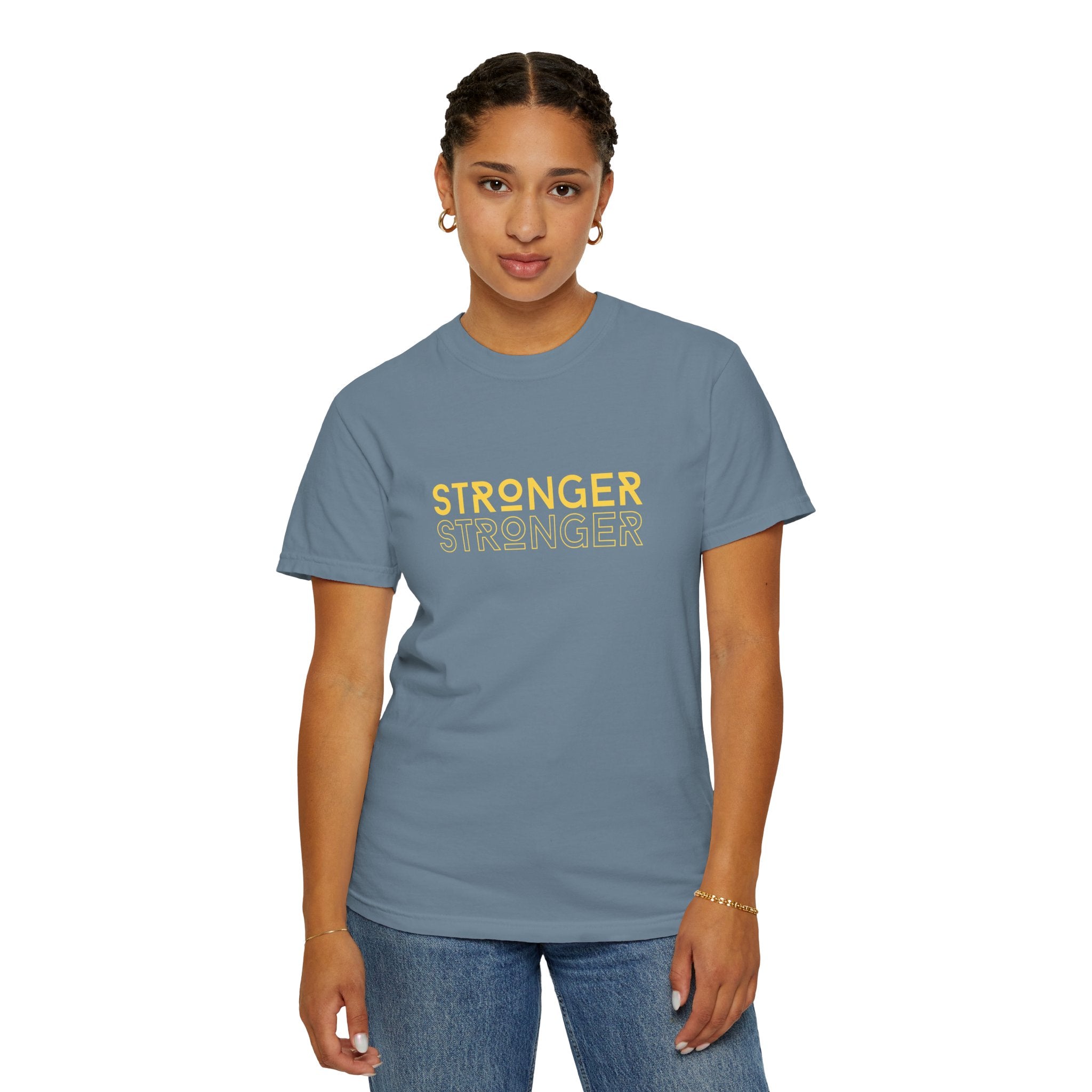 Stronger Unisex Garment-Dyed T-Shirt | Casual Tee, Motivational Shirt, Gift for Fitness Lovers, Summer Style, Everyday Wear