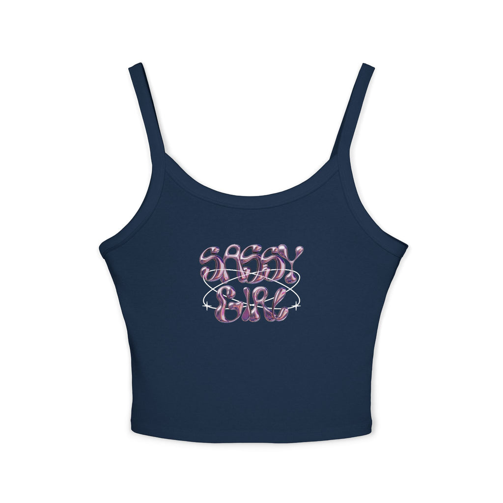 Sassy Girl Tank Top, Cute Summer Top, Gift for Her, Casual Wear Shirt, Trendy Spaghetti Strap Top, Summer Fashion Essential