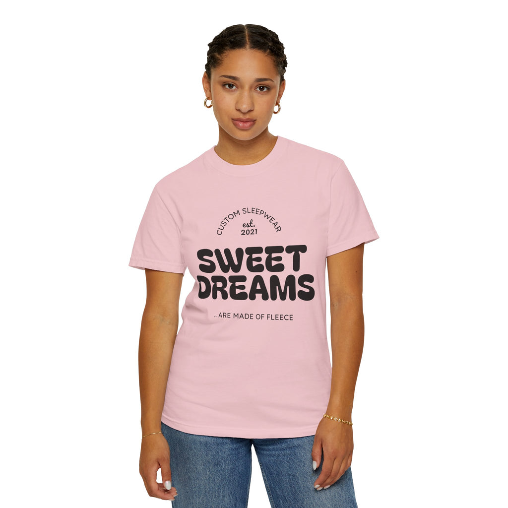 Custom Sweet Dreams T-Shirt, Unisex Sleepwear, Relaxed Fit Tee, Cozy Gift for Sleep Lovers, Lounge Wear, Dreamy Apparel