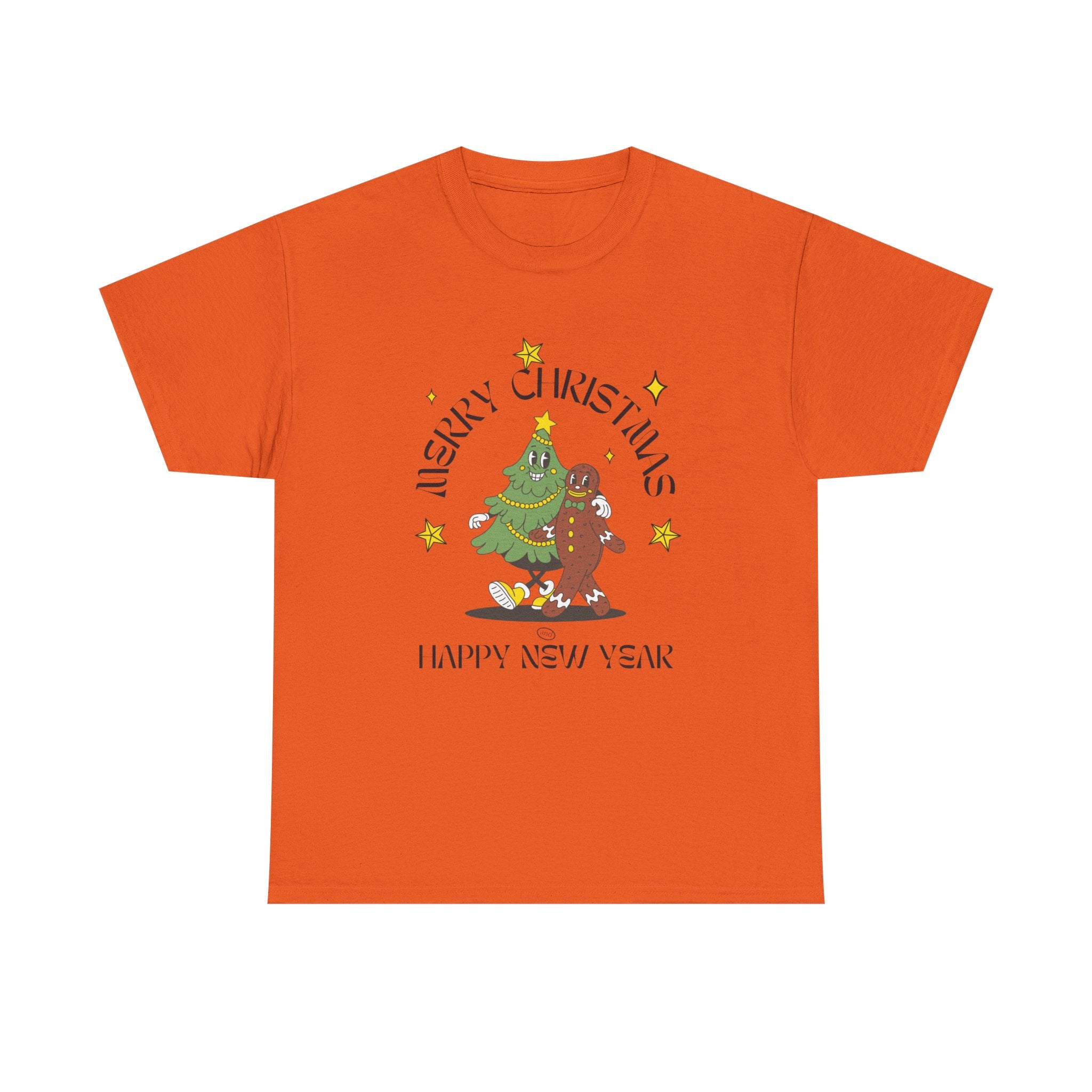 Christmas Gingerbread Tree Tee - "Merry Christmas, Happy New Year" Holiday Shirt
