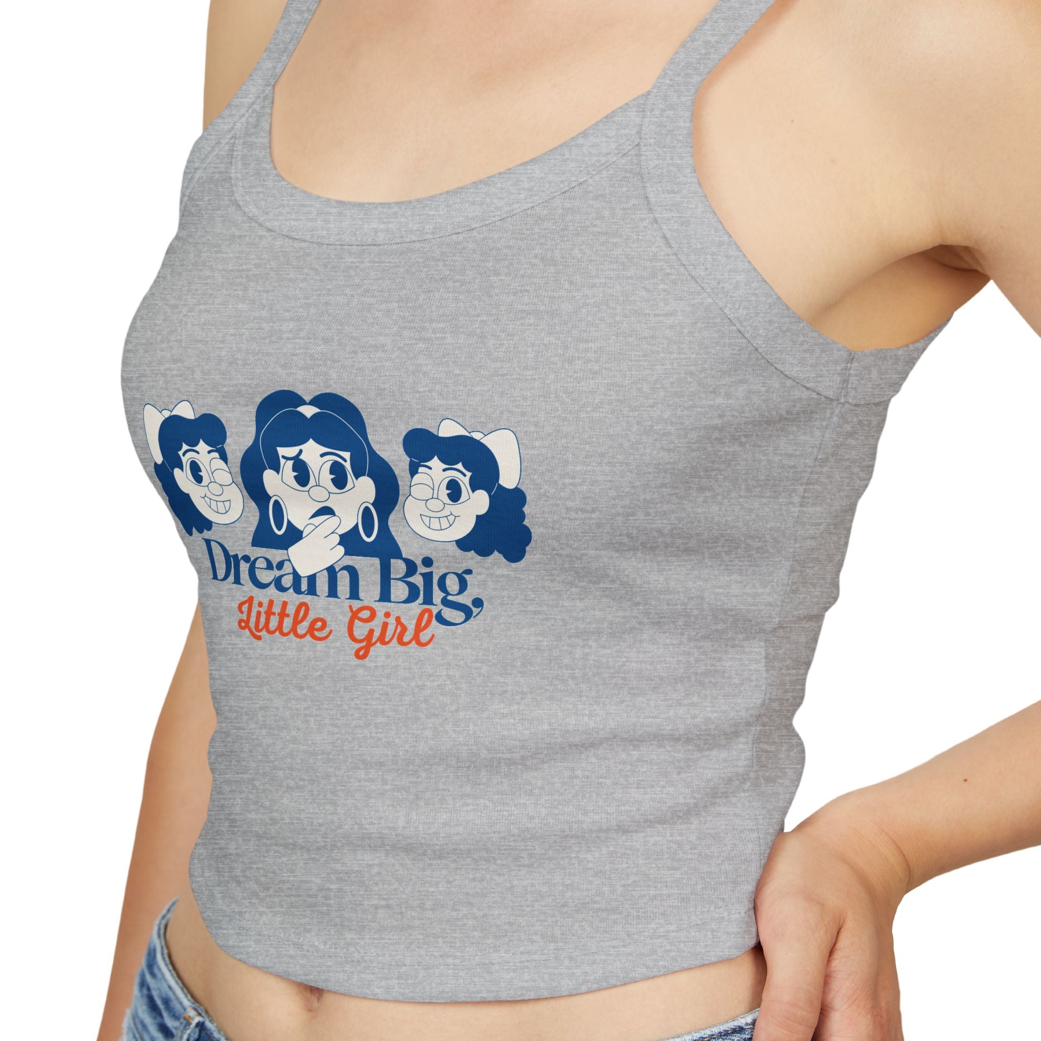 Dream Big Women's Spaghetti Strap Tank Top, Cute Summer Top, Inspirational Shirt, Casual Wear, Gift for Girls