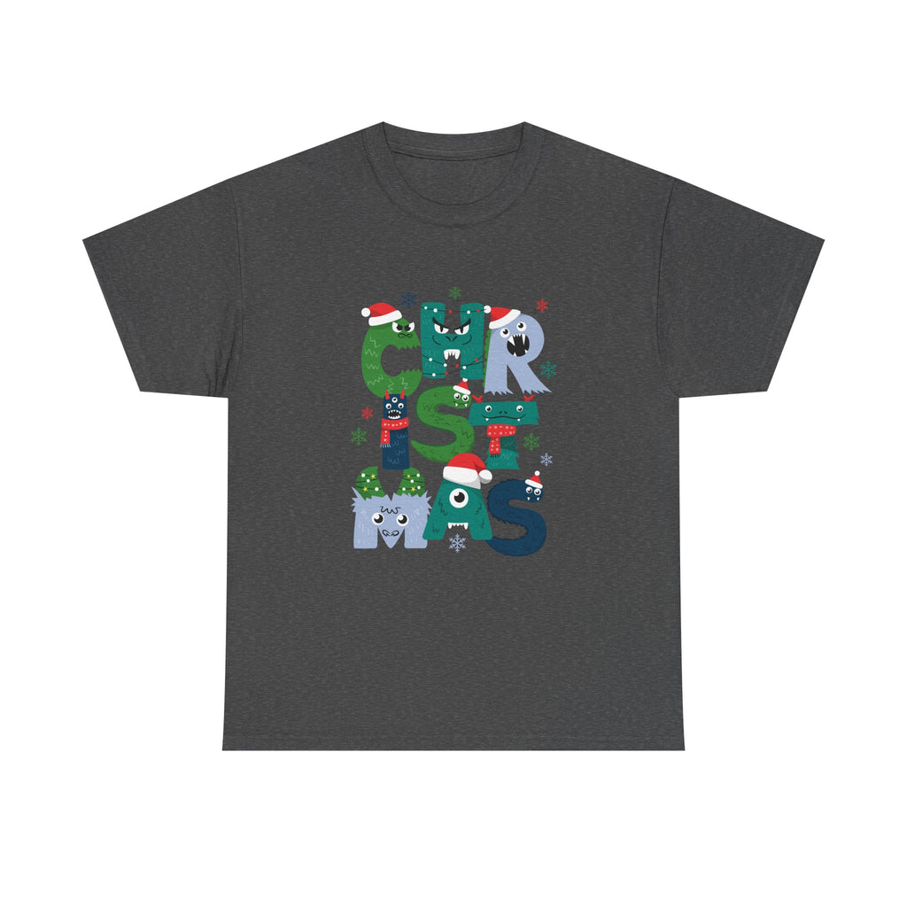 Christmas Graphic Tee — Cute Holiday "CHRISTMAS" Lettering T‑Shirt