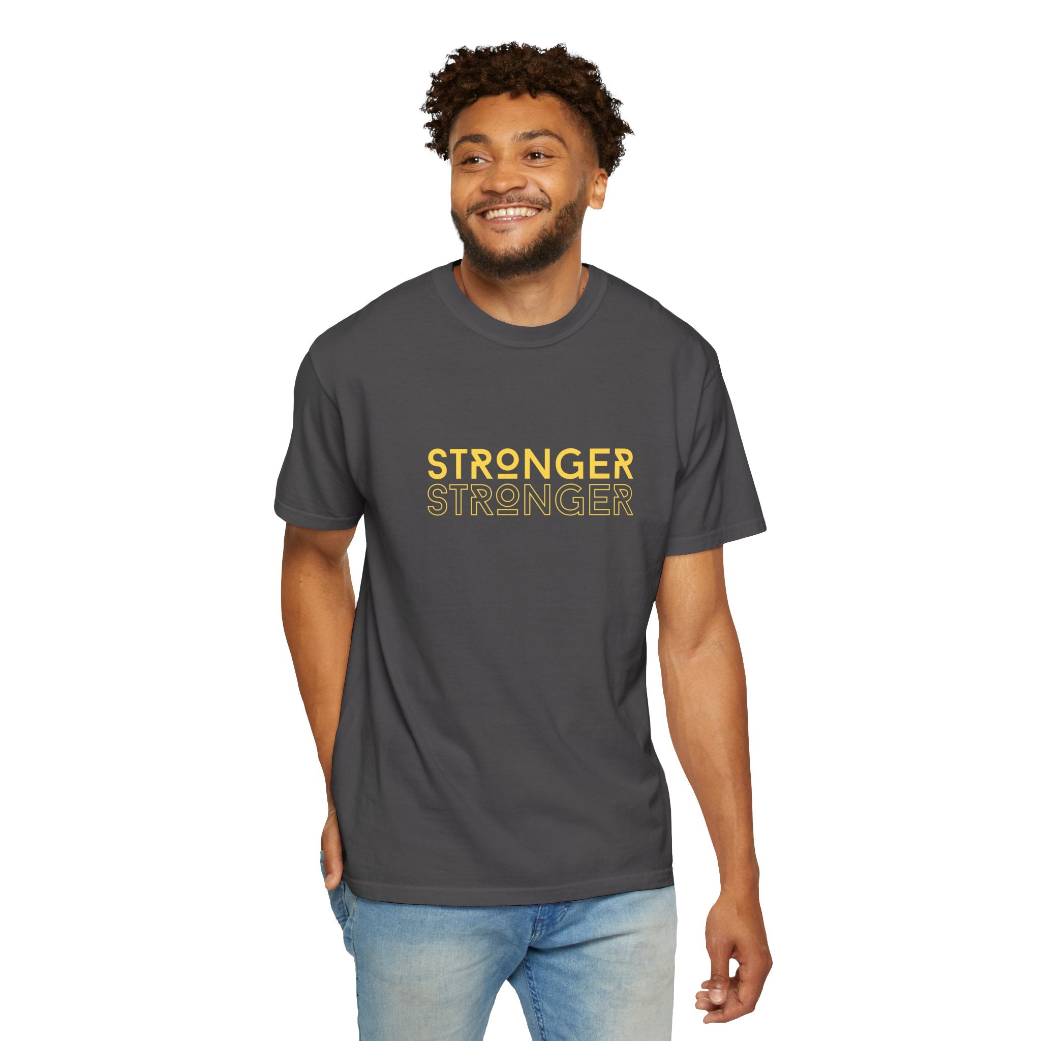 Stronger Unisex Garment-Dyed T-Shirt | Casual Tee, Motivational Shirt, Gift for Fitness Lovers, Summer Style, Everyday Wear