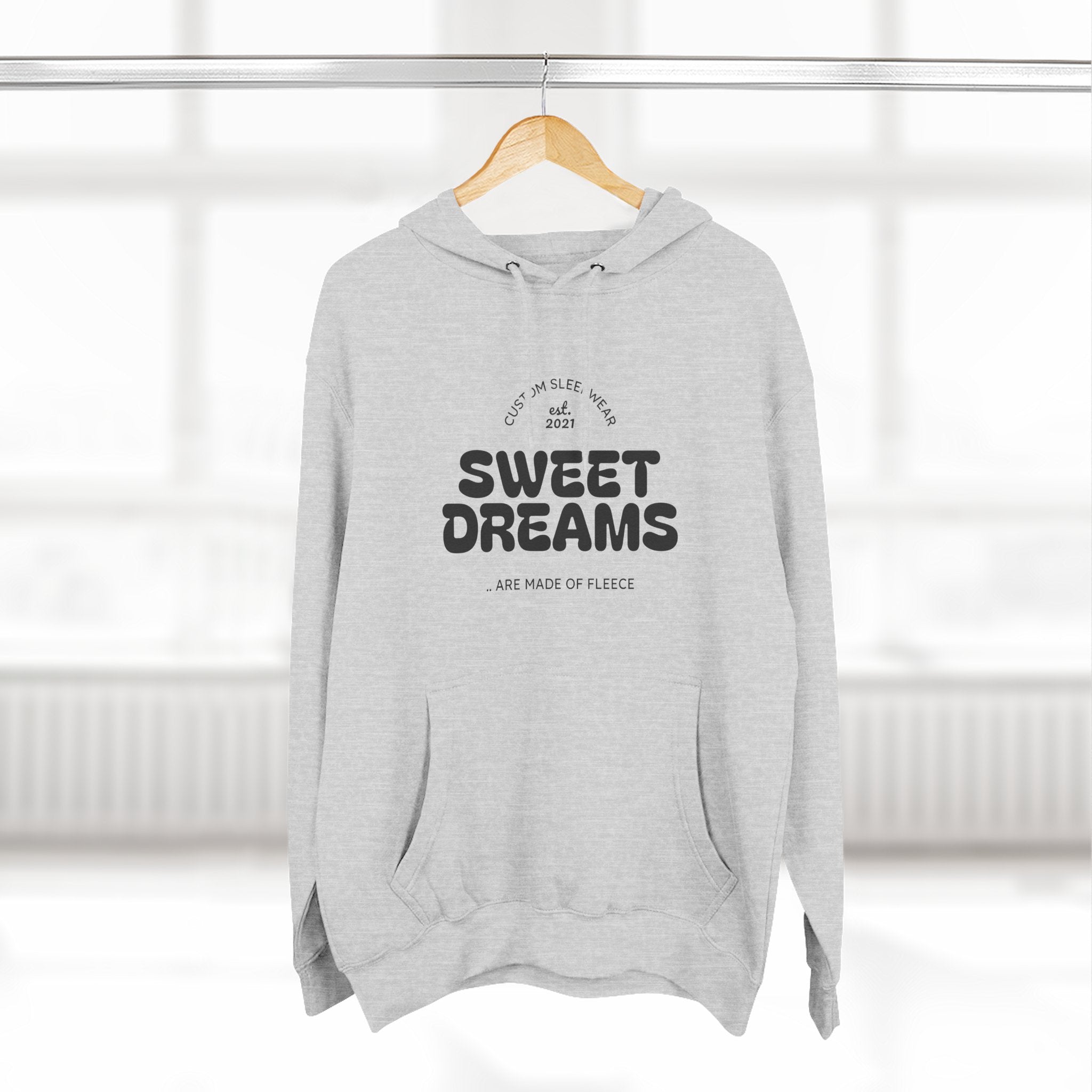 Cozy Sweet Dreams Hoodie, Fleece Pullover for Relaxation, Gift for Dreamers, Perfect for Sleepovers, Casual Wear