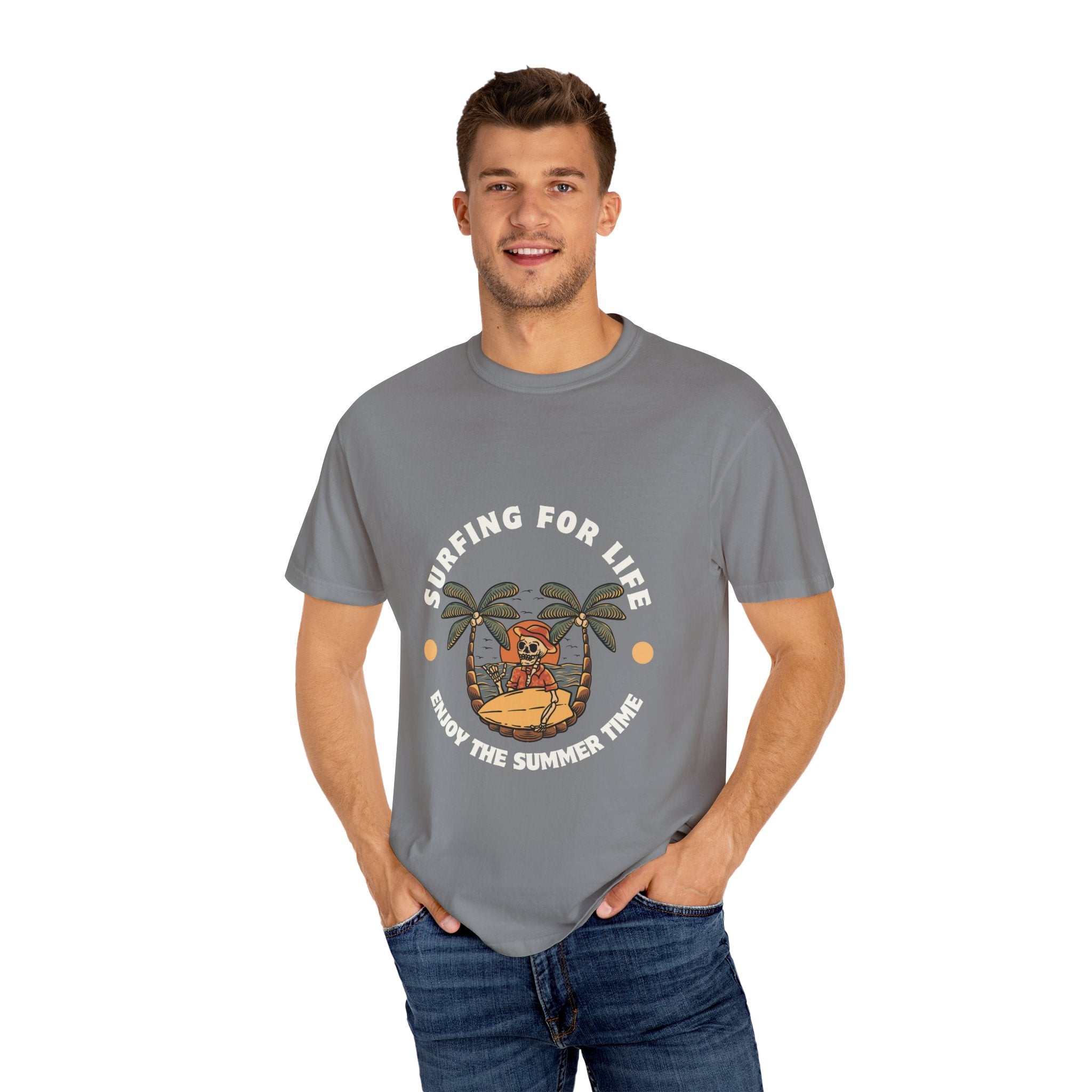 Surfing for Life T-Shirt | Vintage Summer Vibe Tee | Perfect for Beach Days, Surf Lovers, Summer Parties, Adventure Seekers