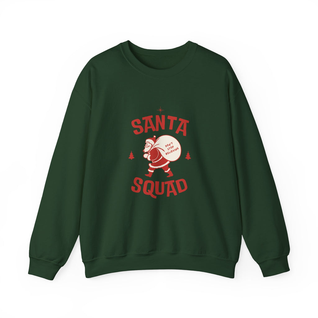 Santa Squad Crewneck Sweatshirt — Retro Santa Graphic Christmas Sweater