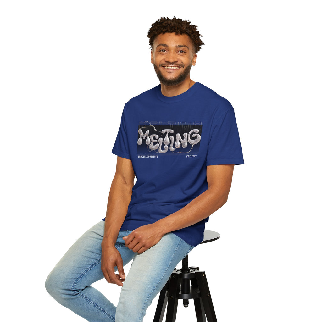 Melting Vibes Unisex Garment-Dyed T-shirt | Cool Graphic Tee for Art Lovers, Trendy Casual Wear, Unique Gift, Summer Style