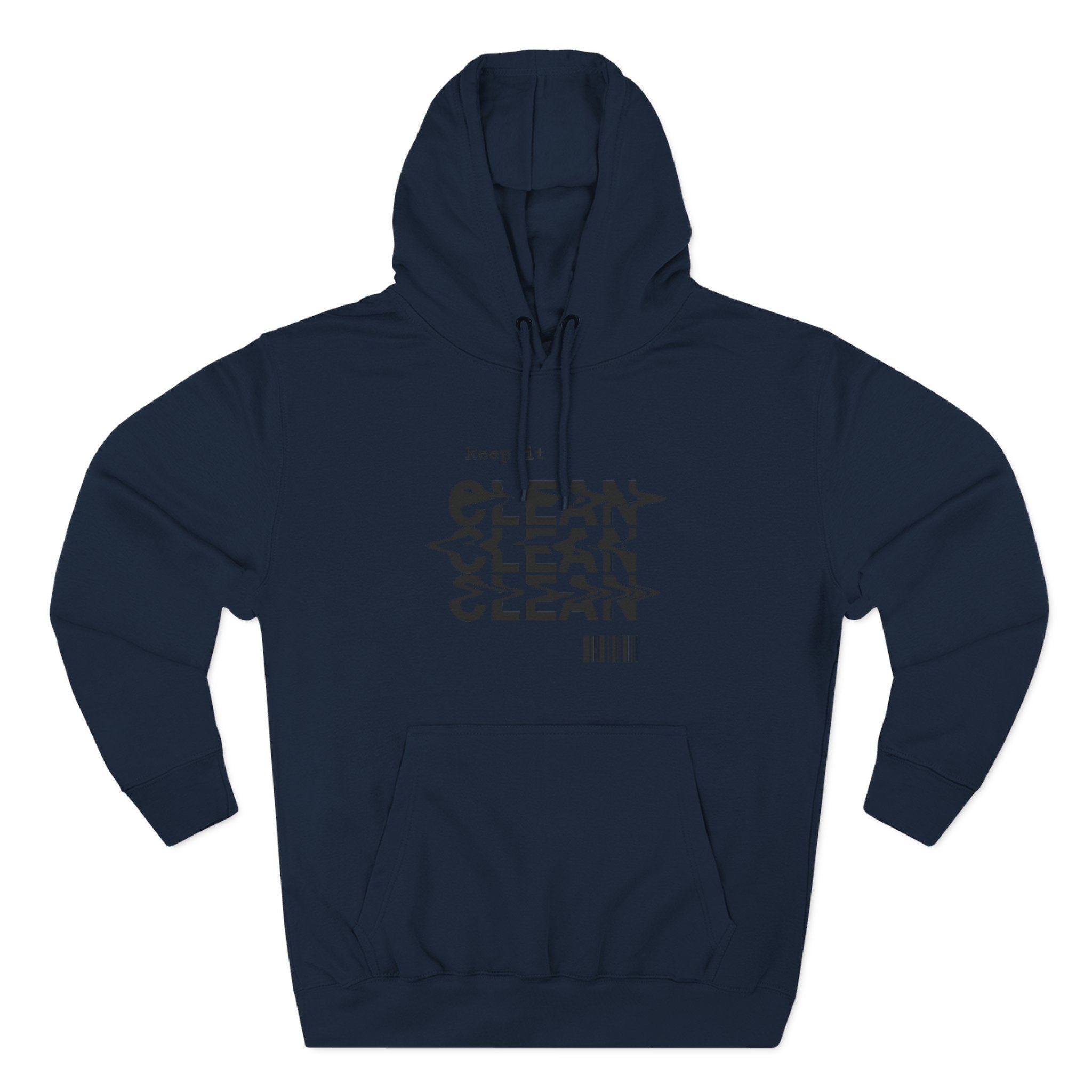 Stylish Fleece Hoodie with ‘Keep It Clean’ Design, Cozy Winter Apparel, Ideal for Casual Outfits, Gifts for Friends, Unique Streetwear