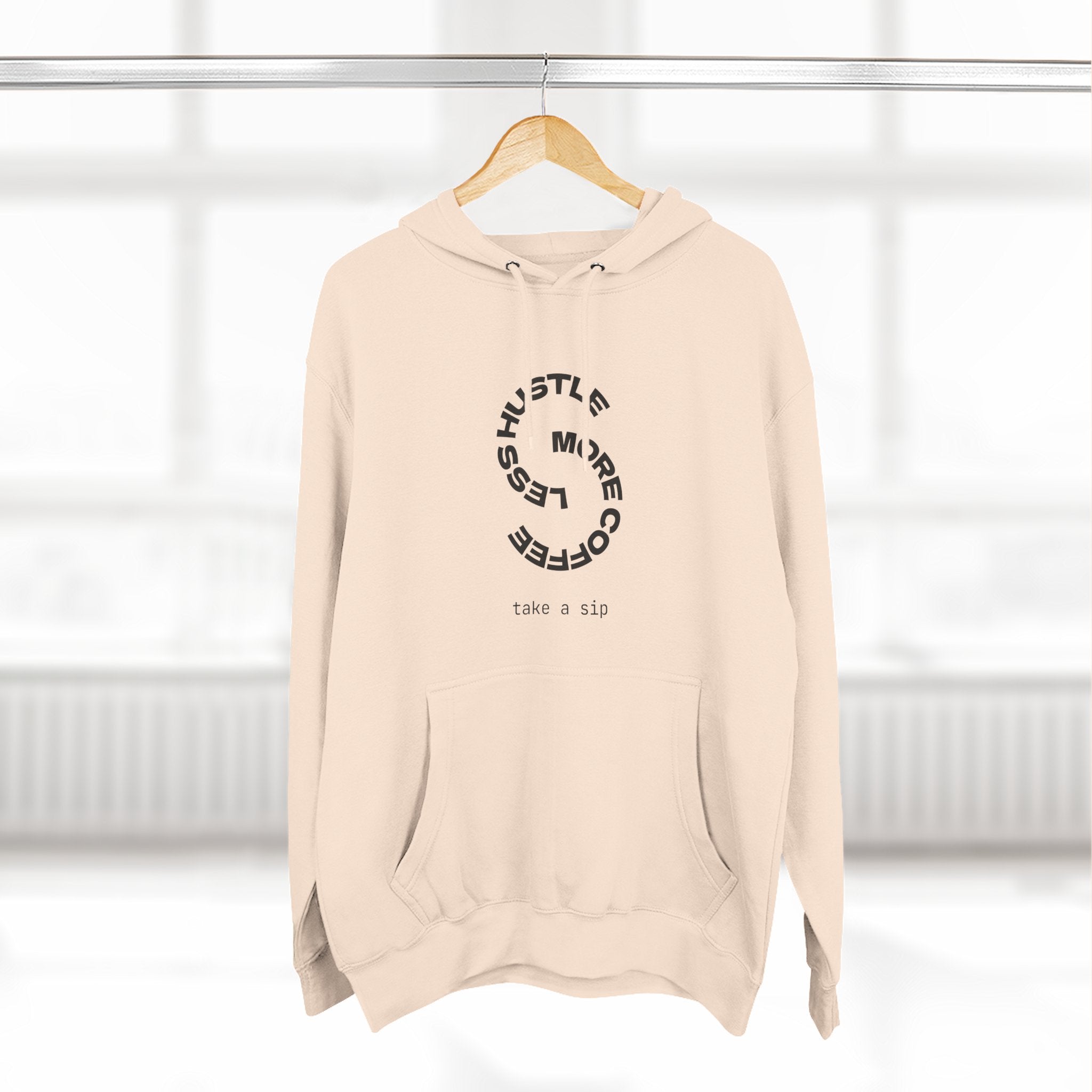 Cozy Coffee Lover's Hoodie, Fleece Sweatshirt, Relaxed Casual Wear, Gift for Coffee Enthusiasts, Perfect for Winter