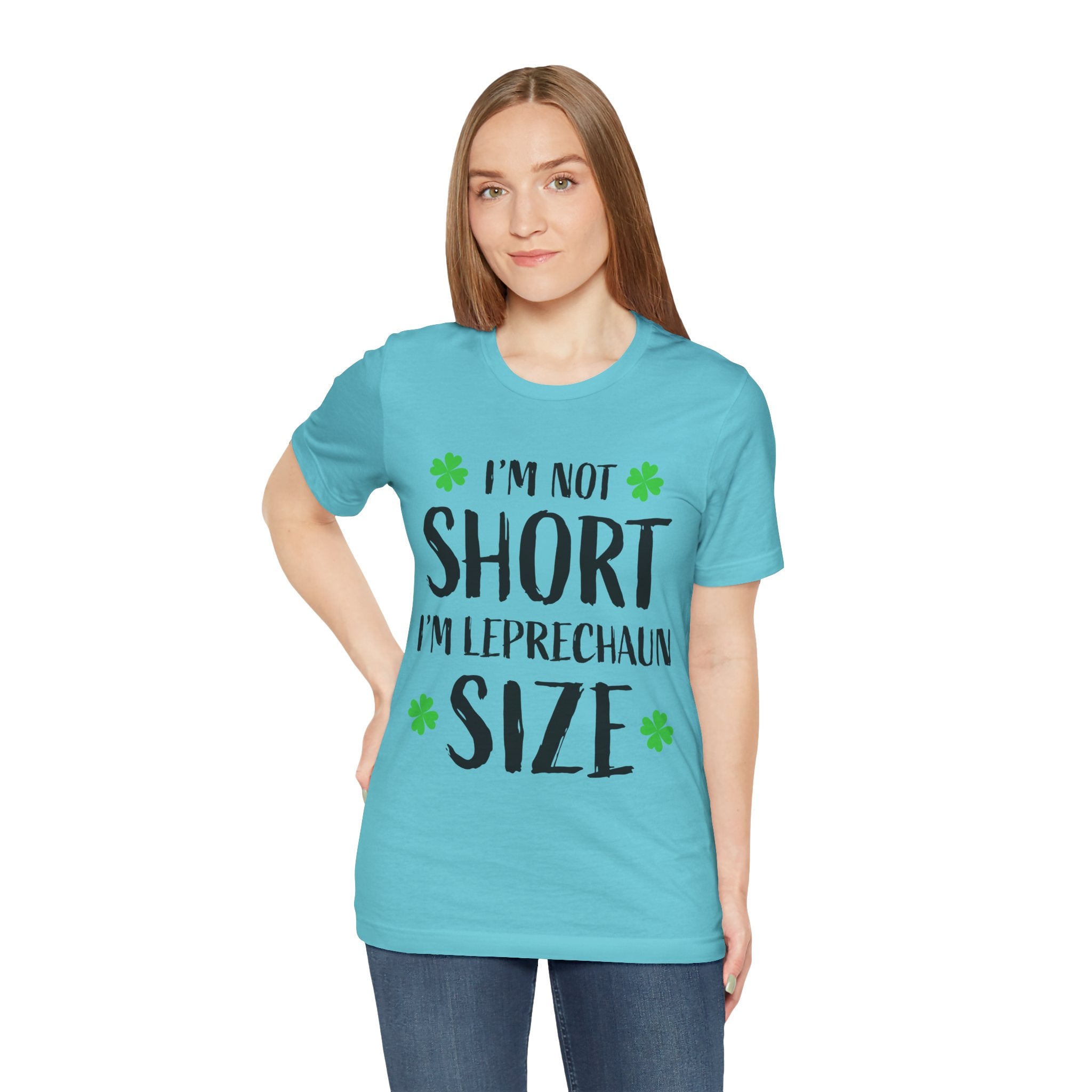 St. Patrick's Day Tee, Leprechaun Size Shirt, Unisex Graphic Tee, Funny Irish T-shirt, Short Stature Humor Apparel