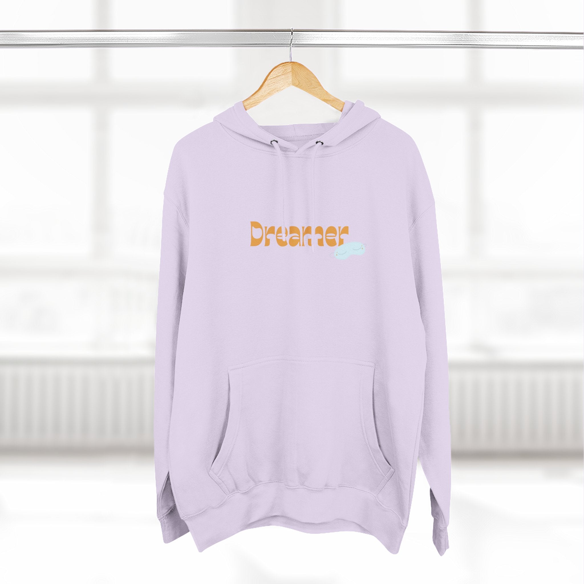Dreamer Three-Panel Fleece Hoodie | Cozy Sweatshirt, Gift for Dreamers, Casual Wear, Inspirational Apparel, Everyday Comfort