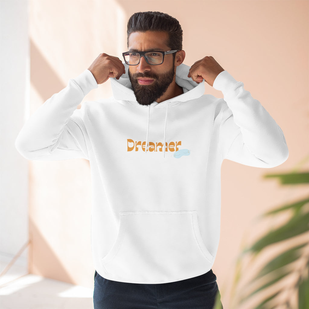 Dreamer Three-Panel Fleece Hoodie | Cozy Sweatshirt, Gift for Dreamers, Casual Wear, Inspirational Apparel, Everyday Comfort