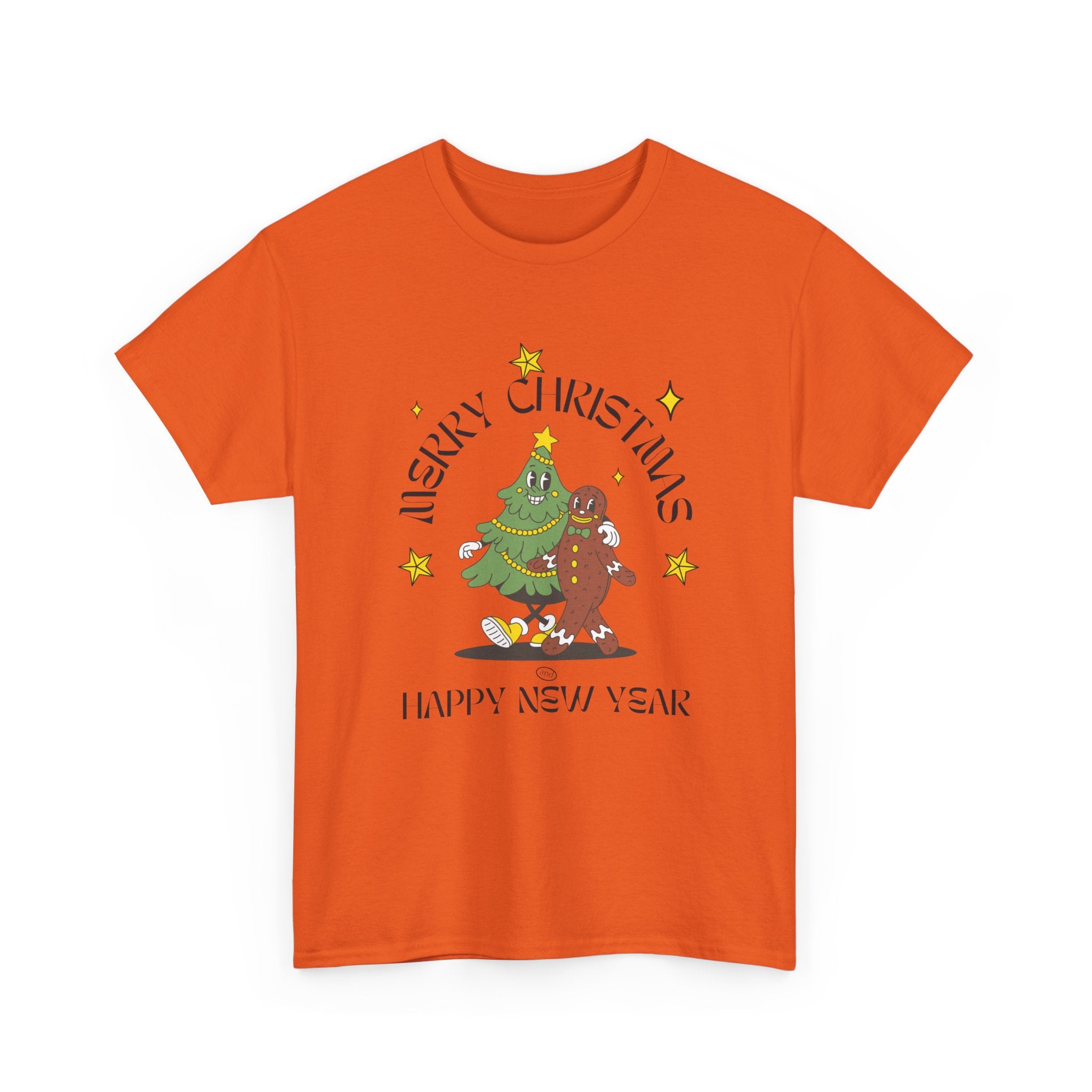 Christmas Gingerbread Tree Tee - "Merry Christmas, Happy New Year" Holiday Shirt
