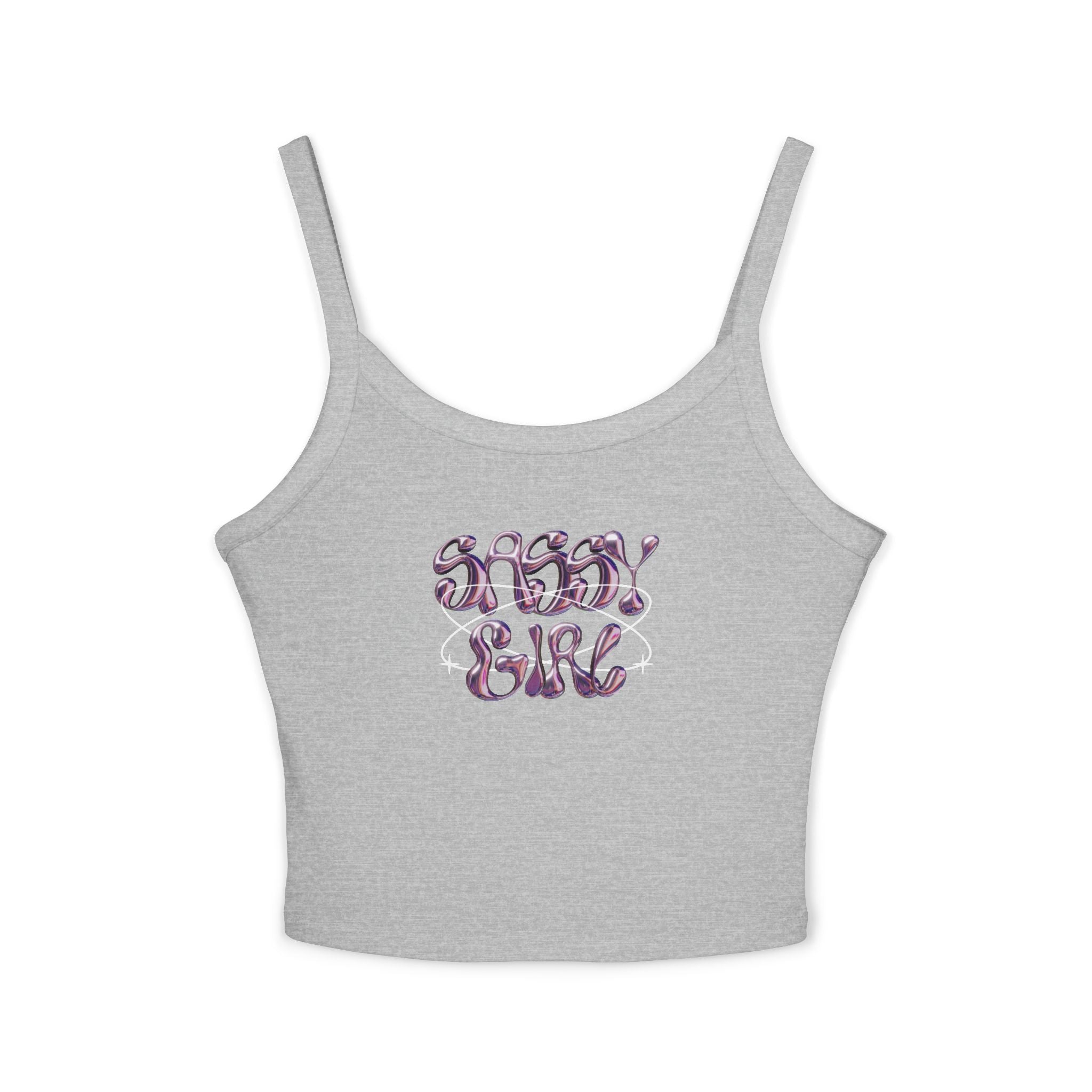 Sassy Girl Tank Top, Cute Summer Top, Gift for Her, Casual Wear Shirt, Trendy Spaghetti Strap Top, Summer Fashion Essential