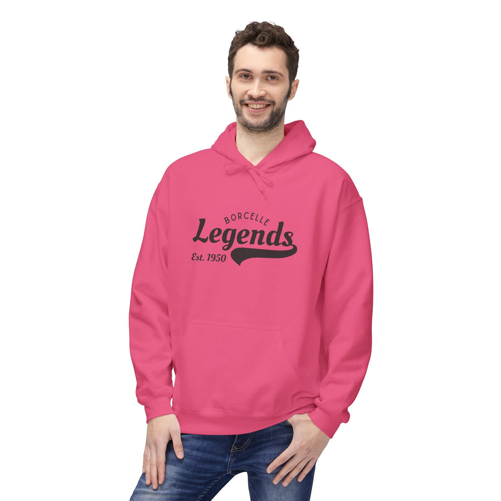 Retro Legends Fleece Hoodie, Cozy Unisex Sweatshirt, Perfect Gift for Sports Lovers, Casual Wear, Est. 1950