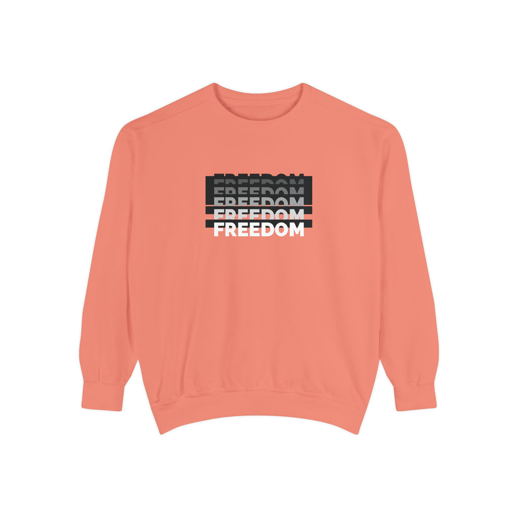 Freedom Unisex Garment-Dyed Sweatshirt - Cozy Casual Wear, Gift for Him/Her, Perfect for Relaxation, Street Style, Everyday Comfort