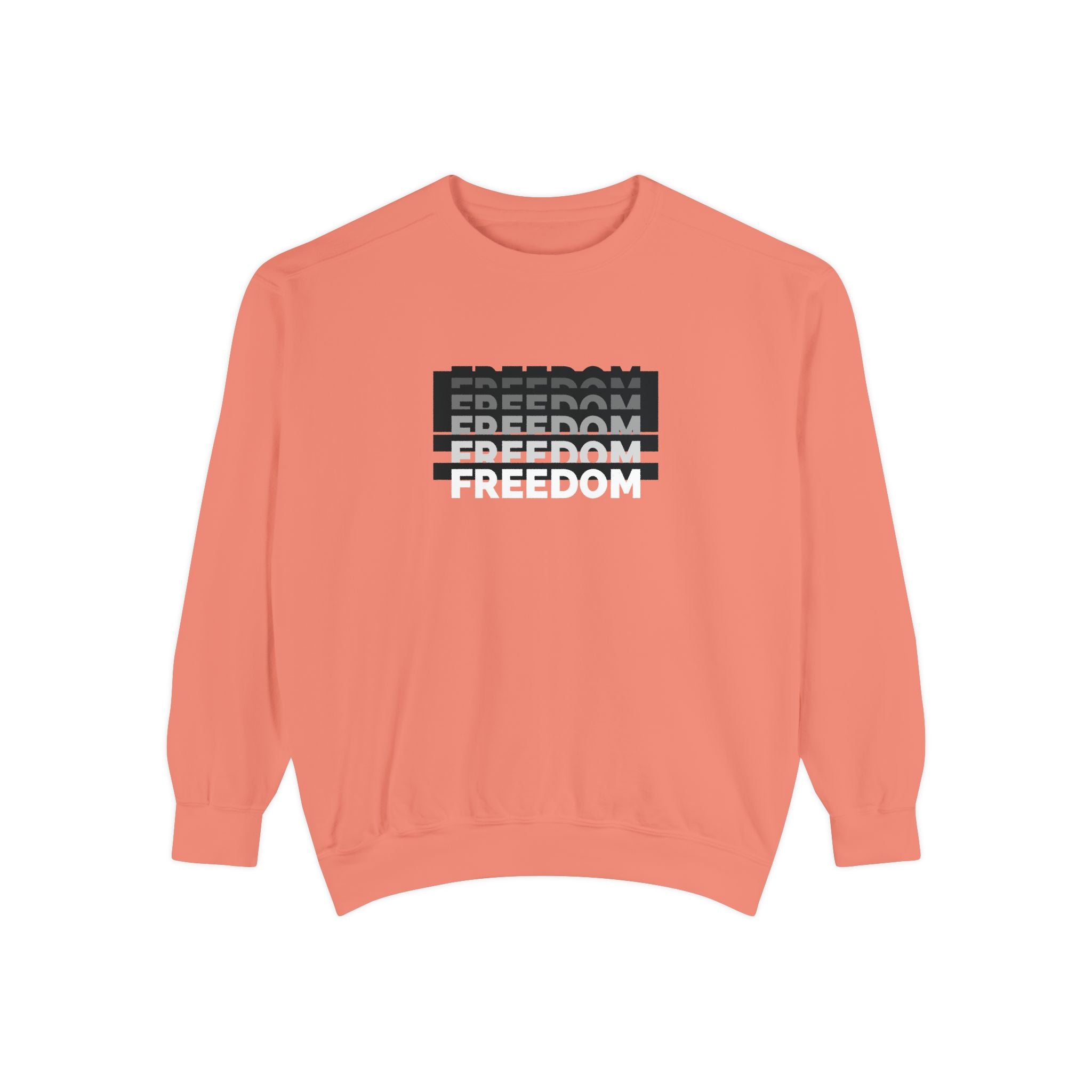 Freedom Unisex Garment-Dyed Sweatshirt - Cozy Casual Wear, Gift for Him/Her, Perfect for Relaxation, Street Style, Everyday Comfort