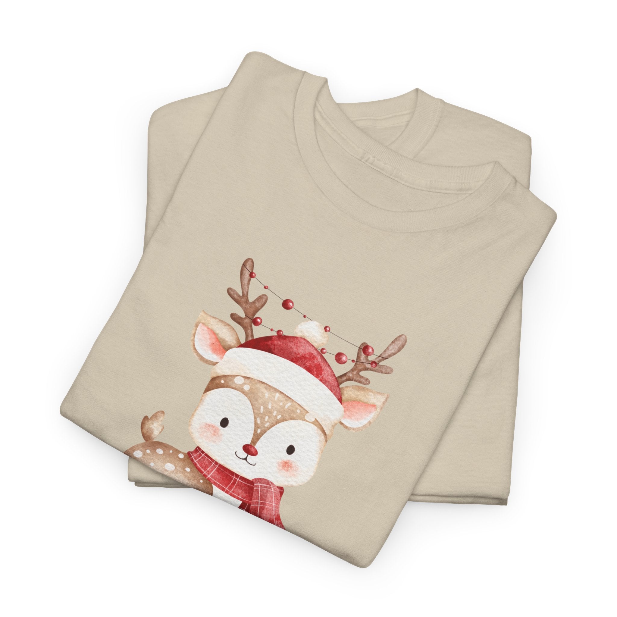 Kids' Cute Reindeer Christmas Tee – Merry Christmas Woodland Holiday Shirt