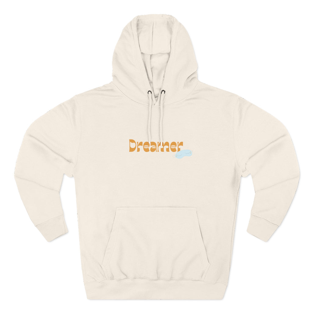 Dreamer Three-Panel Fleece Hoodie | Cozy Sweatshirt, Gift for Dreamers, Casual Wear, Inspirational Apparel, Everyday Comfort