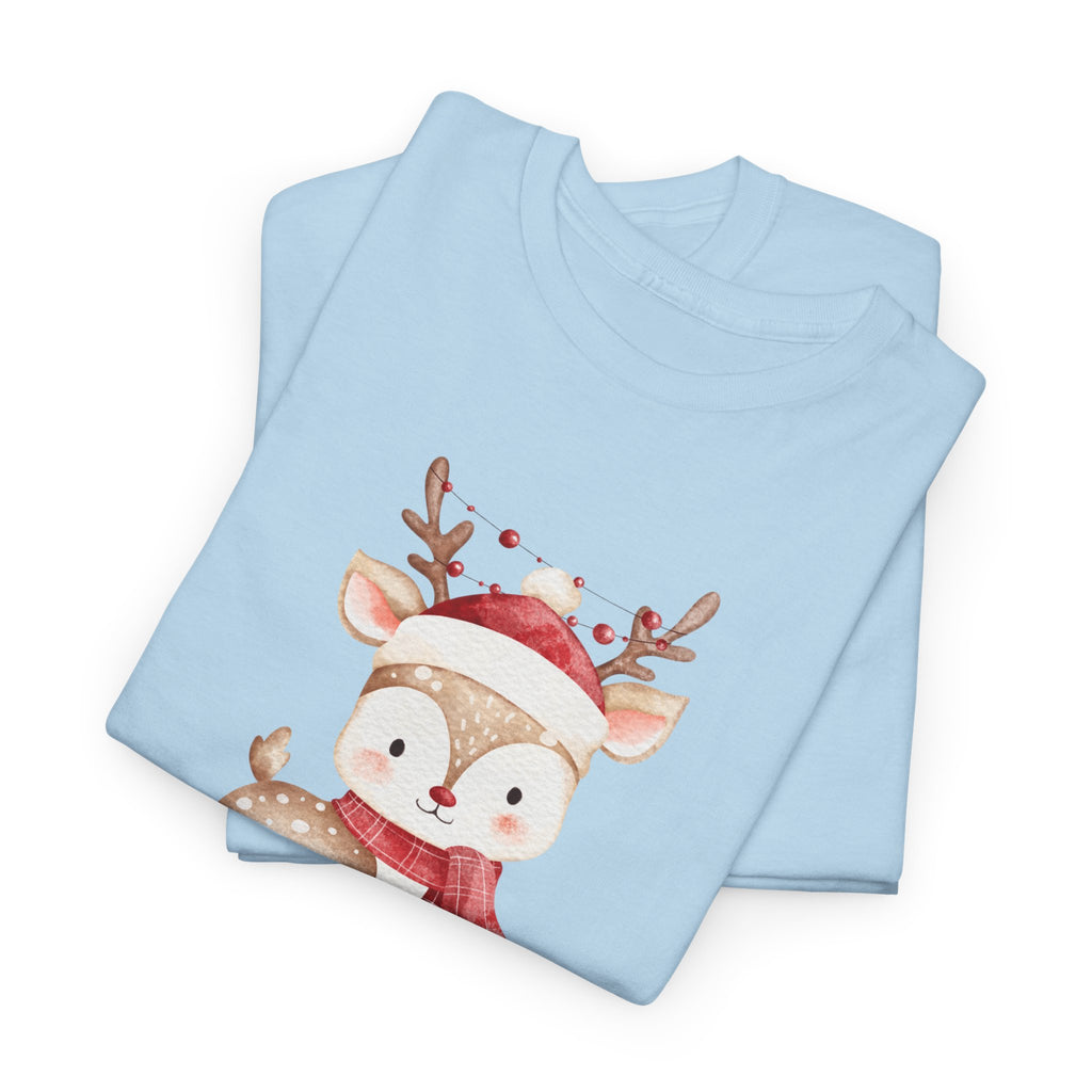 Kids' Cute Reindeer Christmas Tee – Merry Christmas Woodland Holiday Shirt