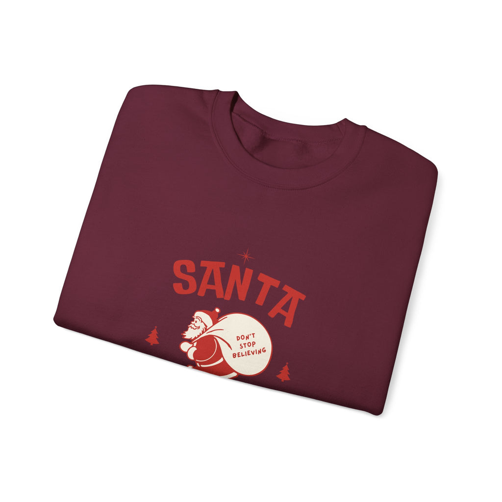 Santa Squad Crewneck Sweatshirt — Retro Santa Graphic Christmas Sweater