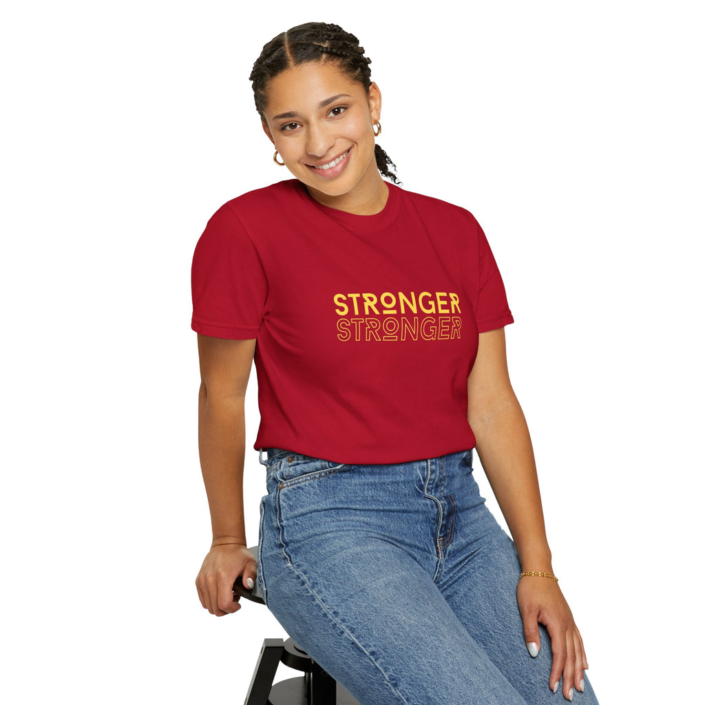 Stronger Unisex Garment-Dyed T-Shirt | Casual Tee, Motivational Shirt, Gift for Fitness Lovers, Summer Style, Everyday Wear