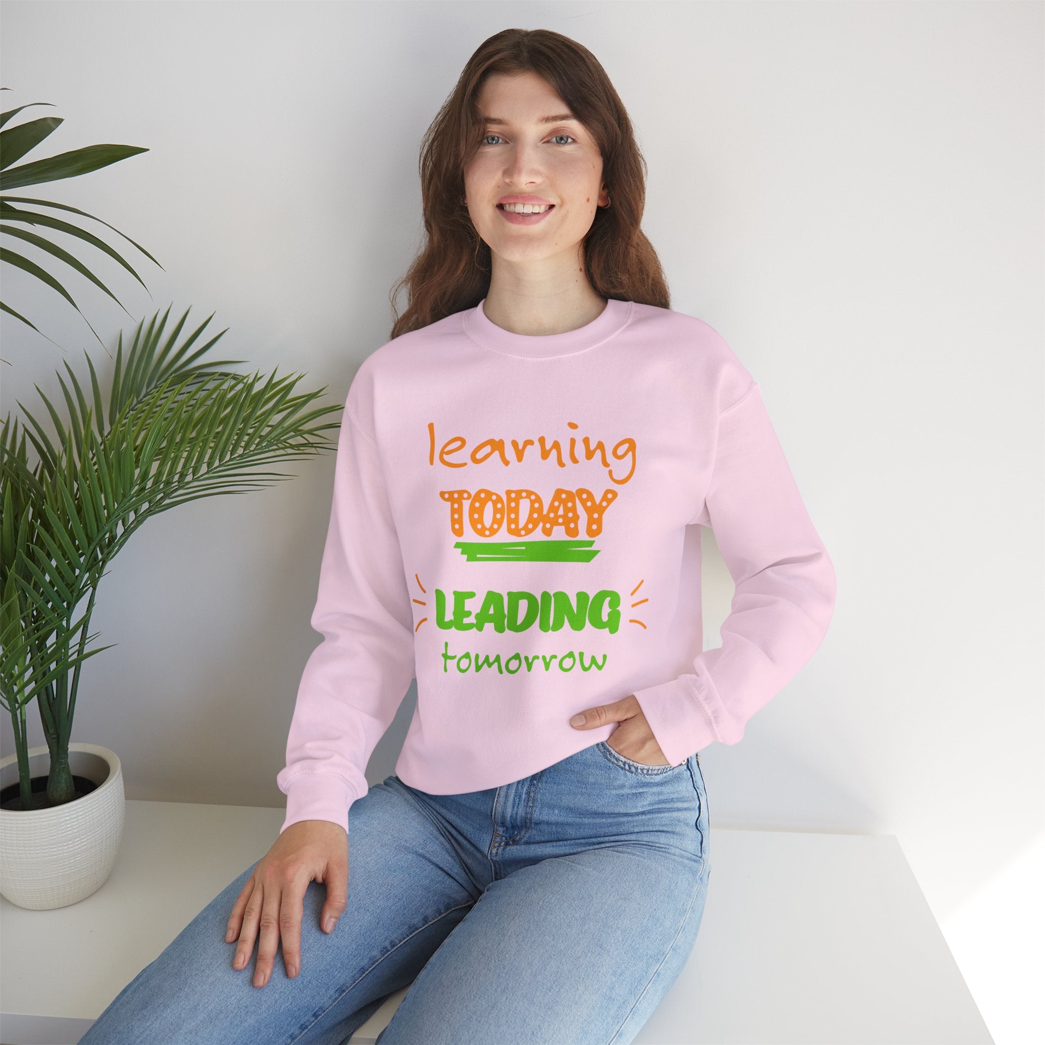 Inspirational Learning Sweatshirt, Motivational Crewneck, Education Apparel, Teacher Gift, Back to School Fashion