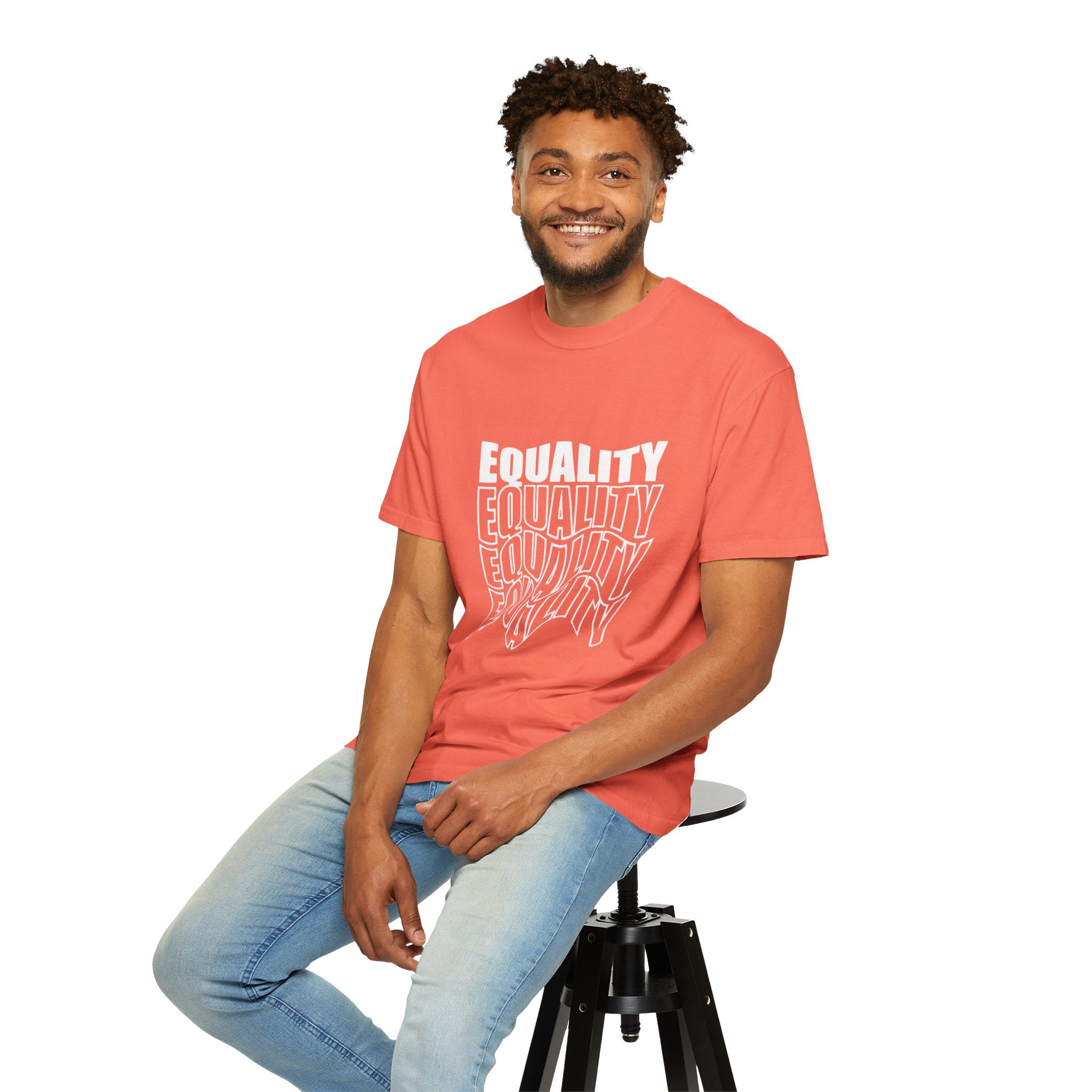 Equality Unisex Garment-Dyed T-shirt | Bold Statement Tee, LGBTQ+ Pride Apparel, Casual Wear, Gift for Activists, Equality Awareness