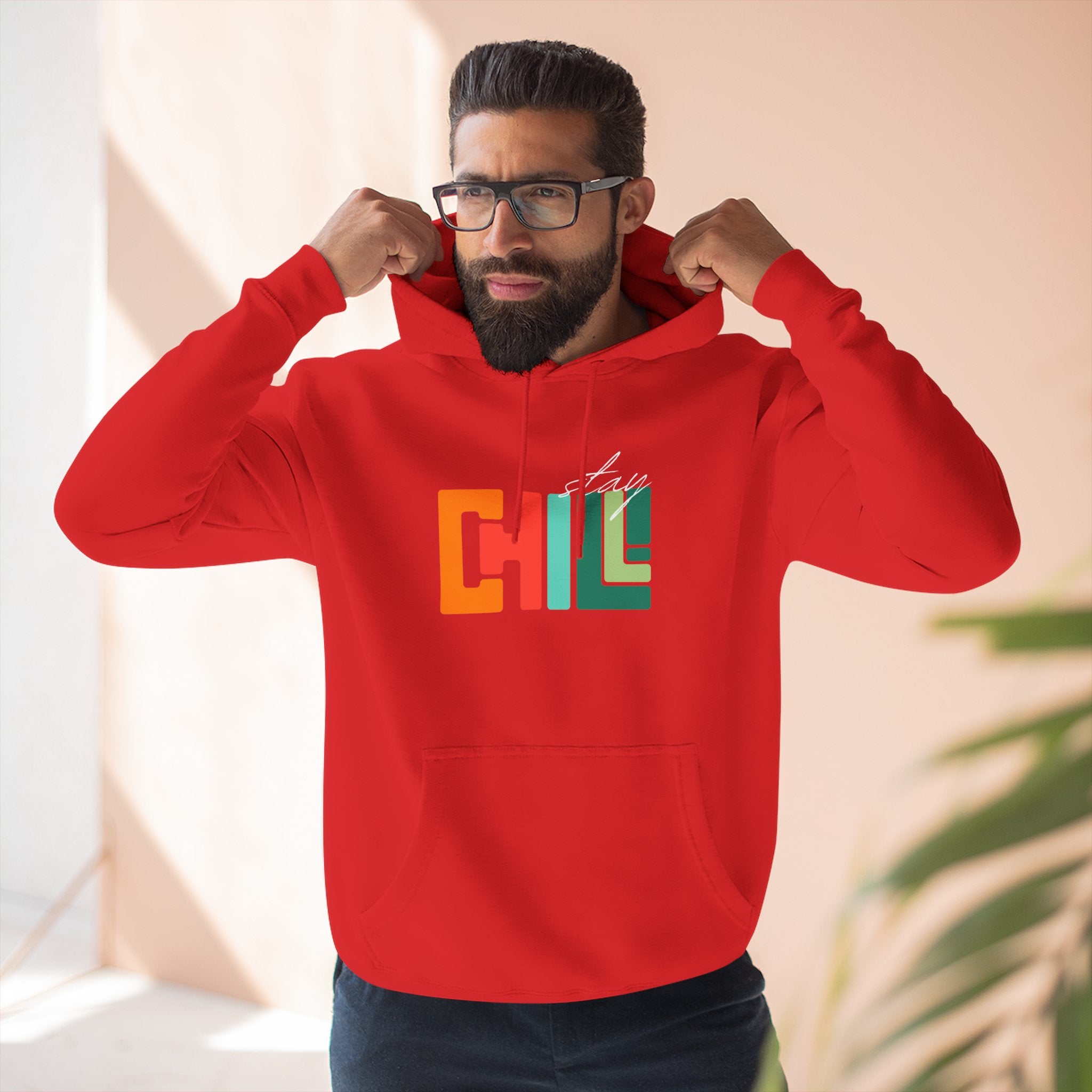 Chill Vibes Three-Panel Fleece Hoodie | Cozy Sweatshirt for Relaxation, Perfect for Gifts, Fashion, and Casual Wear