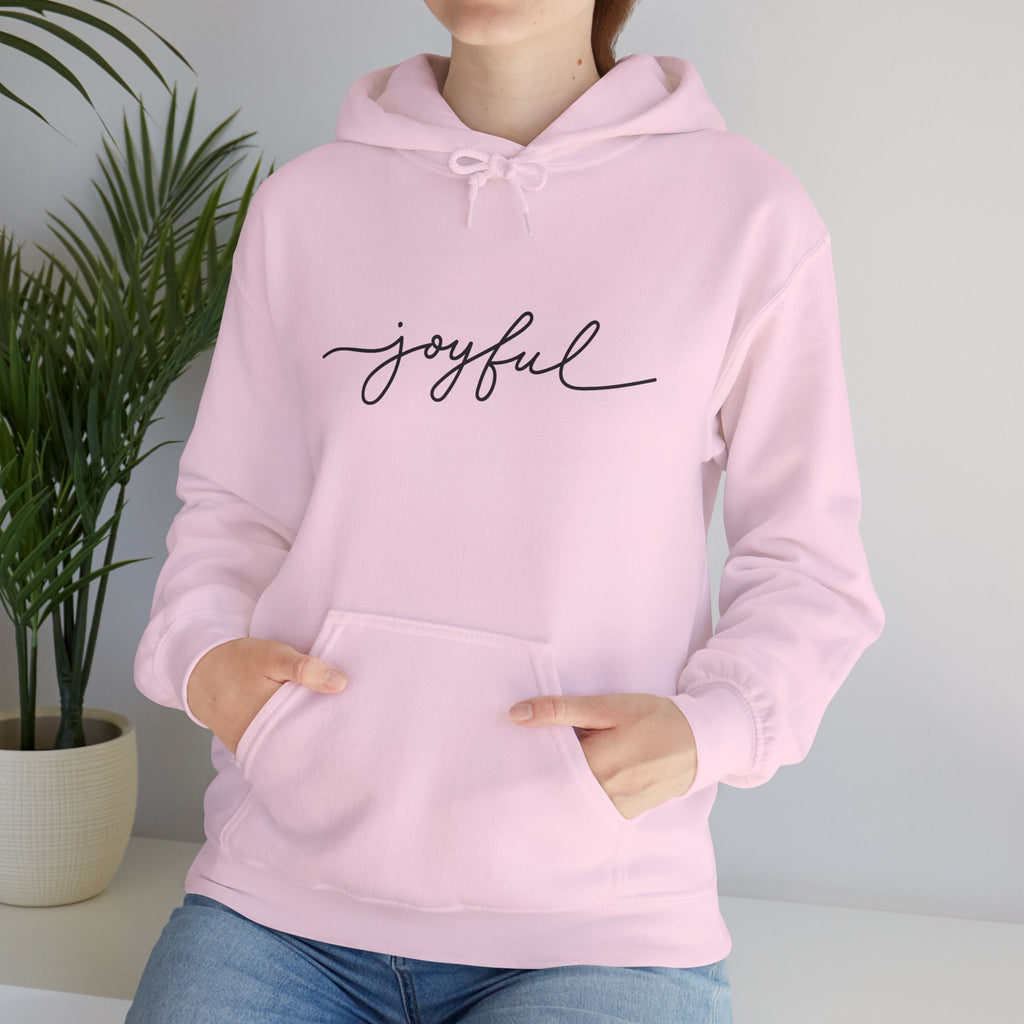 Joyful Hoodie for Comfort and Cheer, Unisex Sweatshirt for Gifts, Everyday Wear, Cozy Handmade Apparel, Celebration Outfit, Relaxed Style