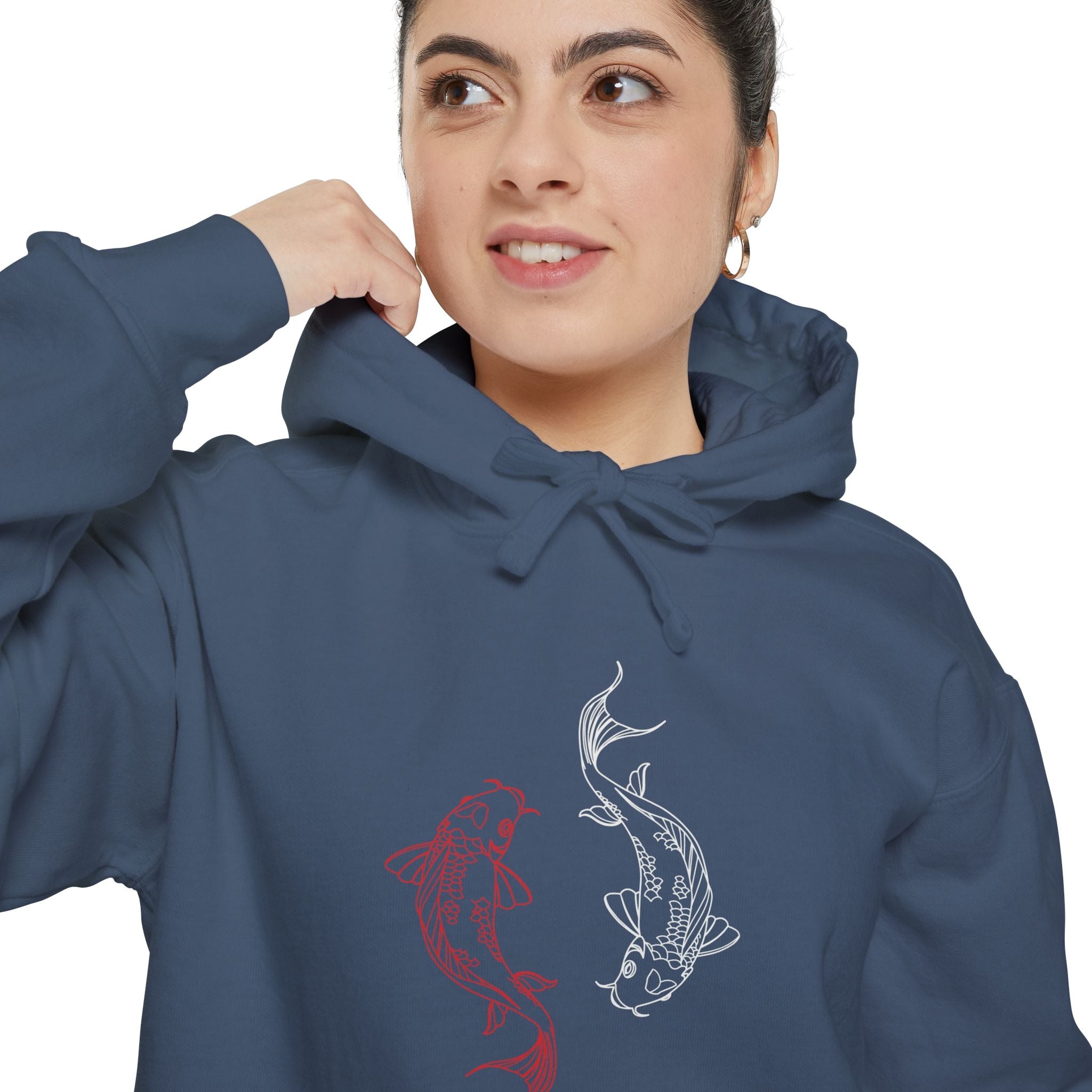 Charming Mermaid Garment-Dyed Hoodie - Cozy Unisex Fashion for Beach Lovers, Casual Wear, Gift Ideas for Ocean Lovers, Summer Chill