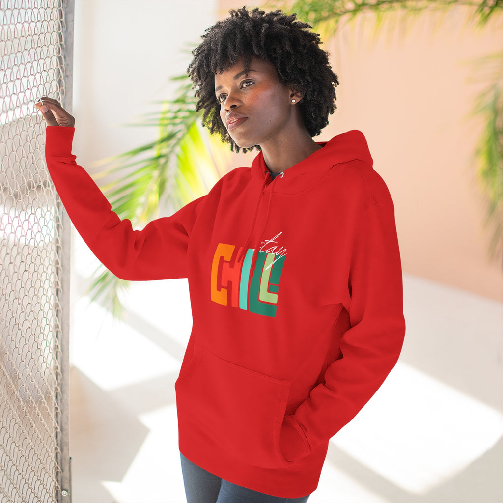 Chill Vibes Three-Panel Fleece Hoodie | Cozy Sweatshirt for Relaxation, Perfect for Gifts, Fashion, and Casual Wear