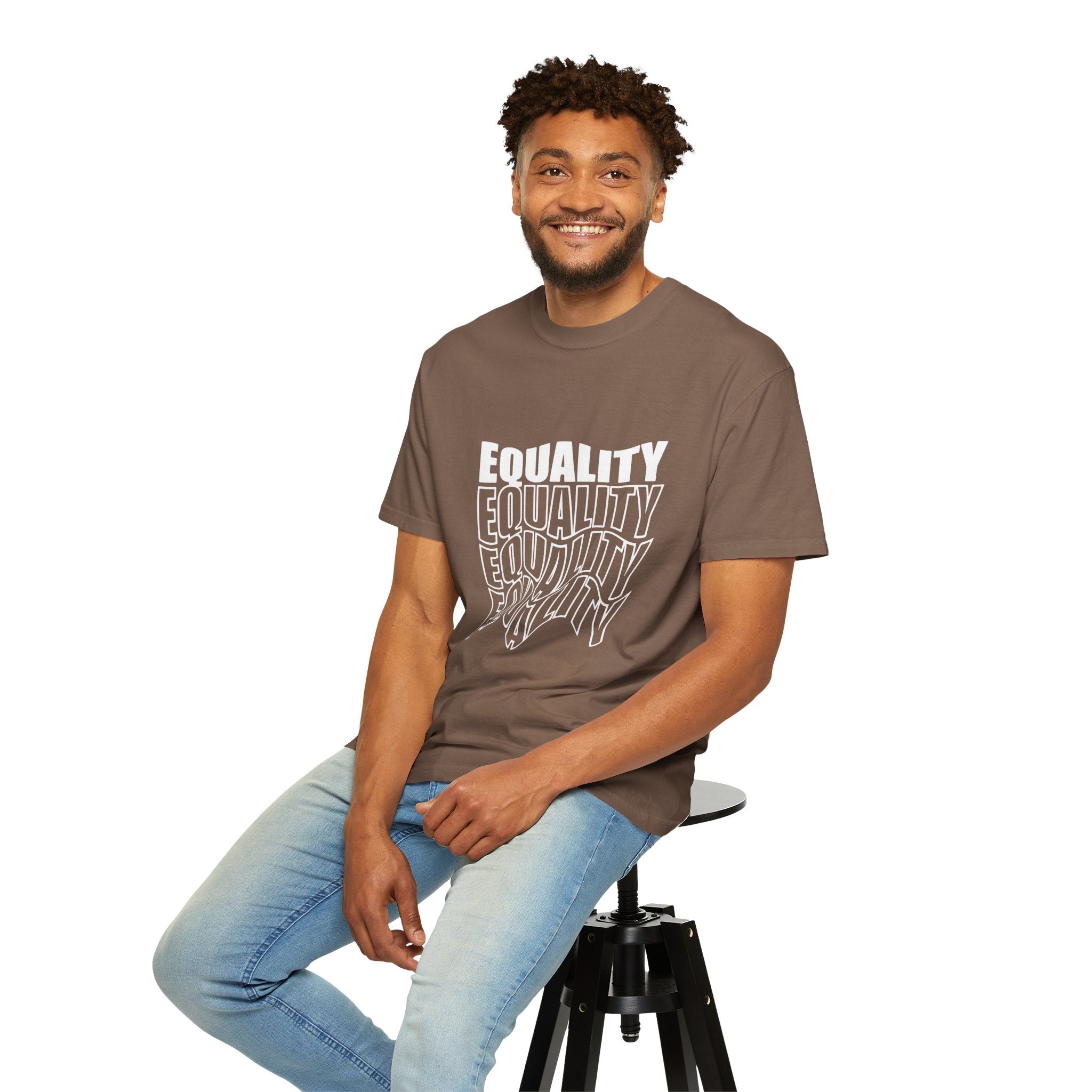 Equality Unisex Garment-Dyed T-shirt | Bold Statement Tee, LGBTQ+ Pride Apparel, Casual Wear, Gift for Activists, Equality Awareness