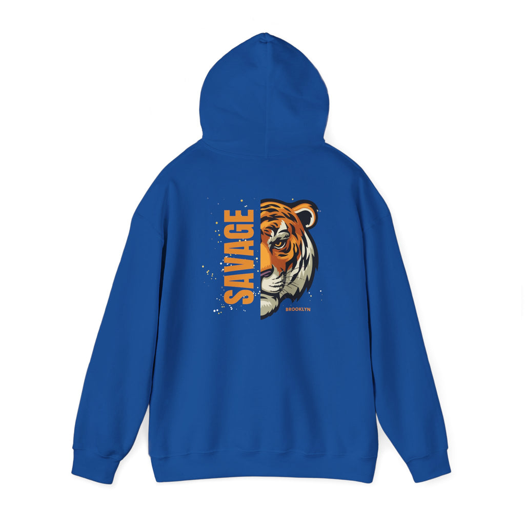 Savage Tiger Unisex Hoodie, Vintage Sweatshirt, Animal Lovers Apparel, Gift for Him/Her, Casual Streetwear, Cozy Layering