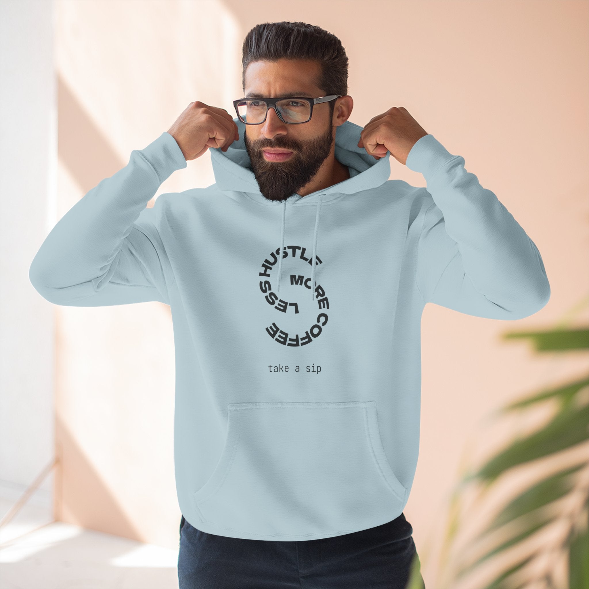 Cozy Coffee Lover's Hoodie, Fleece Sweatshirt, Relaxed Casual Wear, Gift for Coffee Enthusiasts, Perfect for Winter